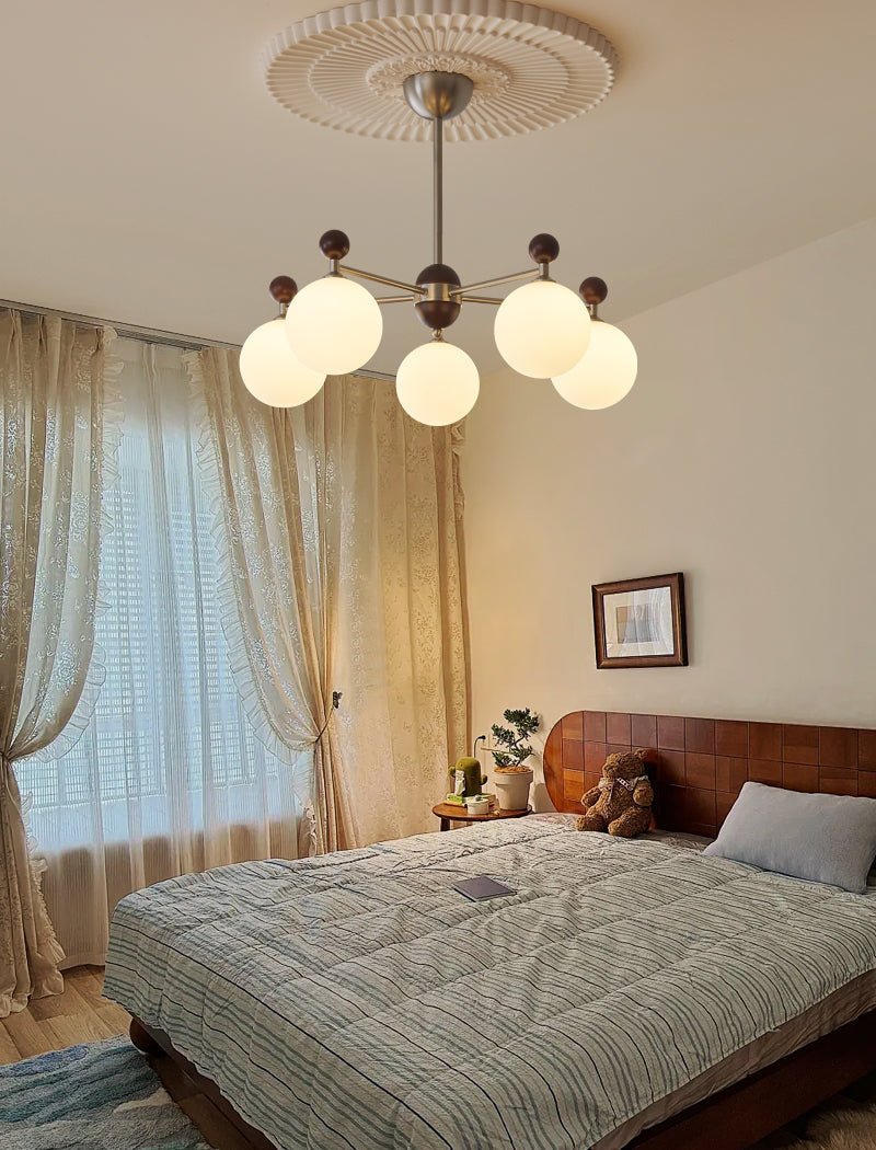 Cimirora Traditionelle Eleganz Holz Glas Kronleuchter-Letslighting