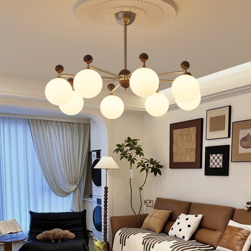 Cimirora Traditionelle Eleganz Holz Glas Kronleuchter-Letslighting