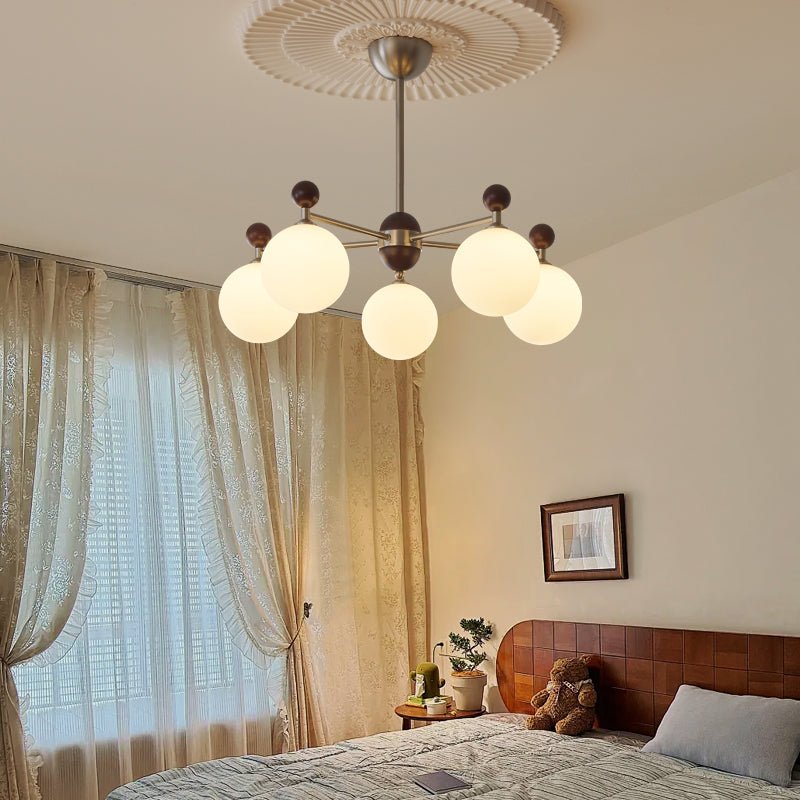 Cimirora Traditionelle Eleganz Holz Glas Kronleuchter-Letslighting