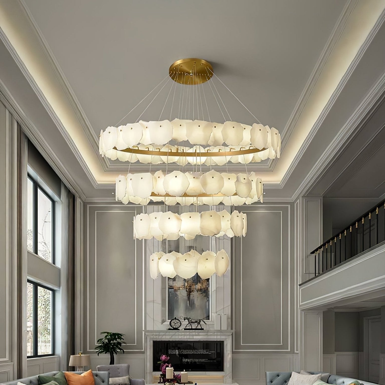 Selene Luxury Alabaster Chandelier - Neutralighting
