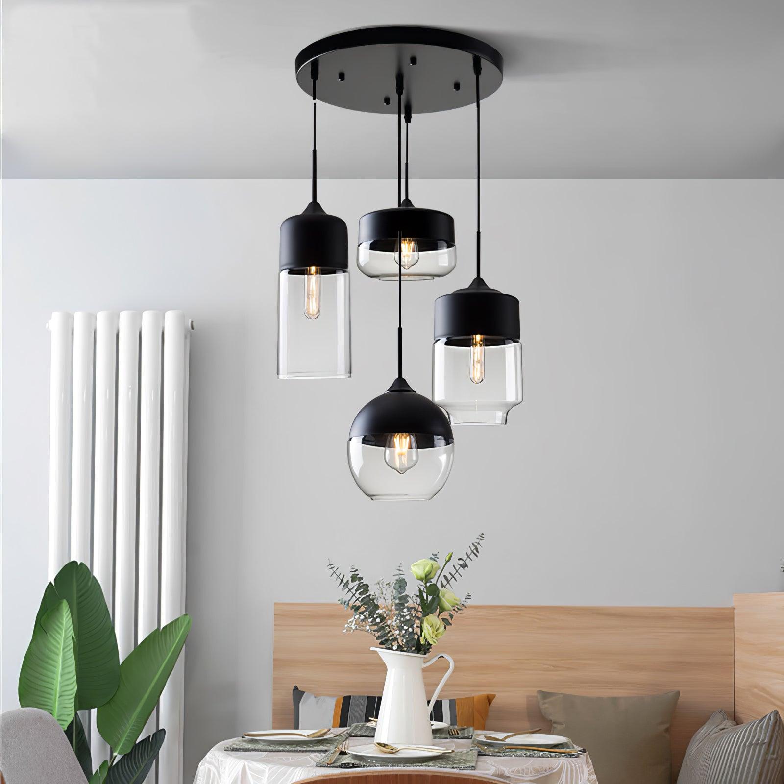 Aura Industriell Glas Pendelleuchte-Letslighting
