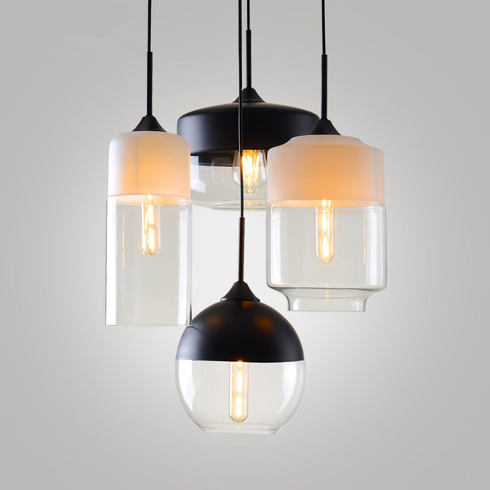 Aura Industriell Glas Pendelleuchte-Letslighting