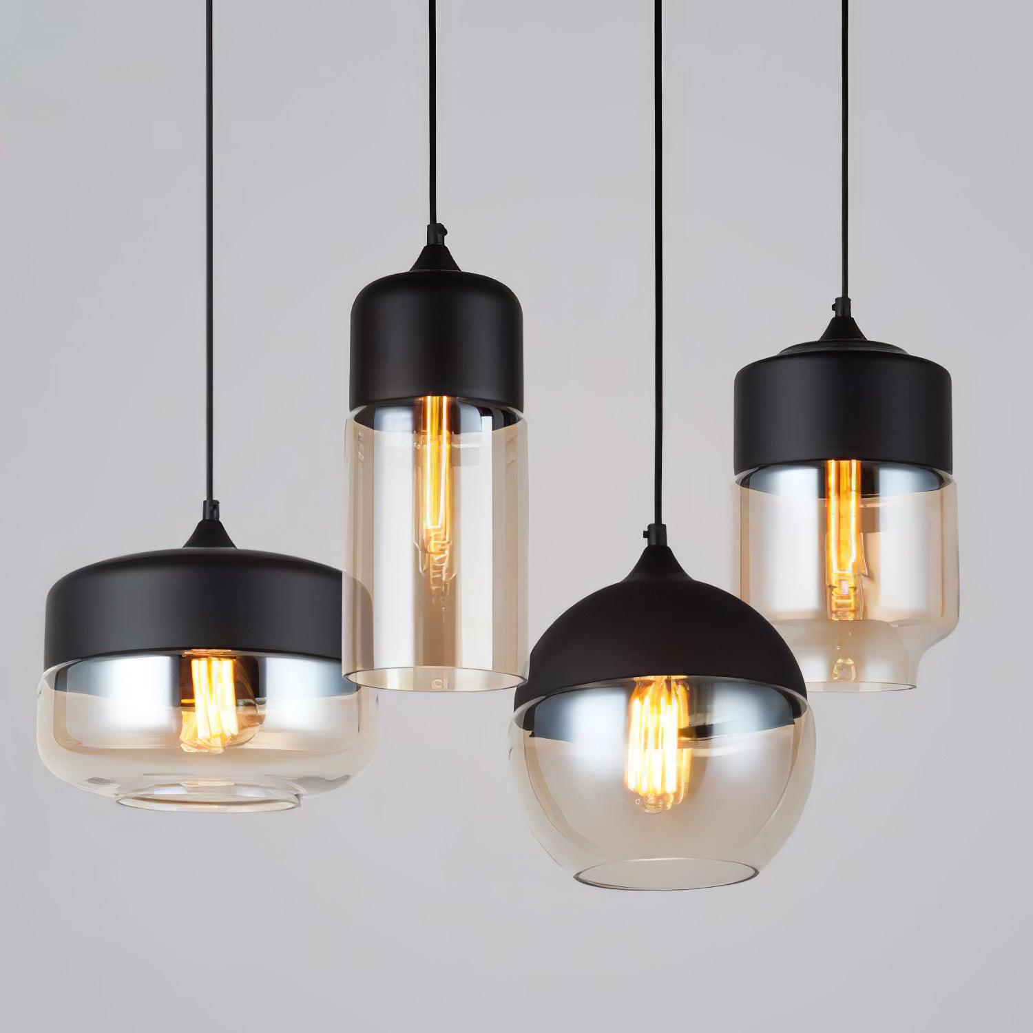 Aura Industriell Glas Pendelleuchte-Letslighting