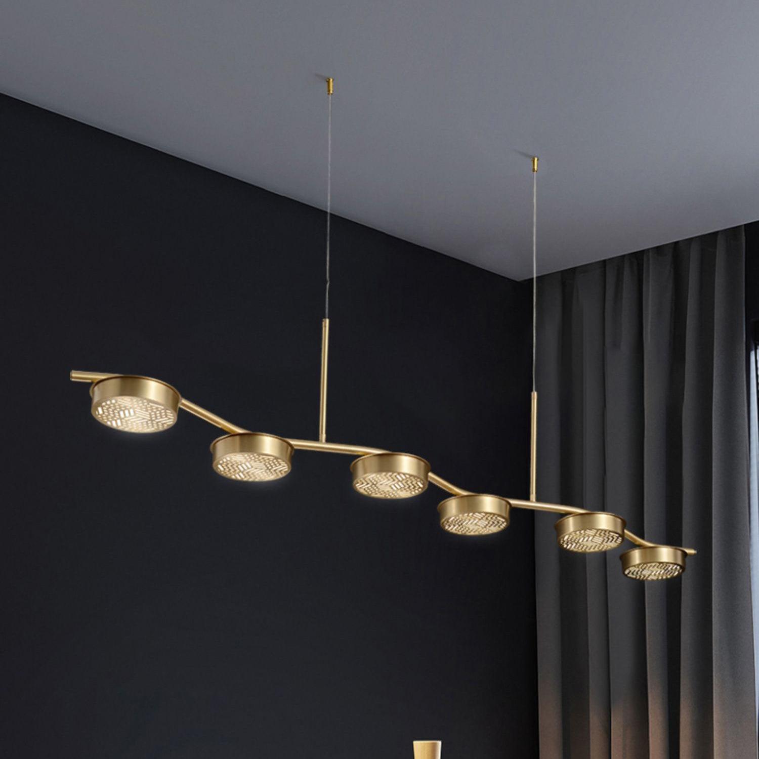 Aureus Schlanker Kronleuchter aus Messing-Letslighting