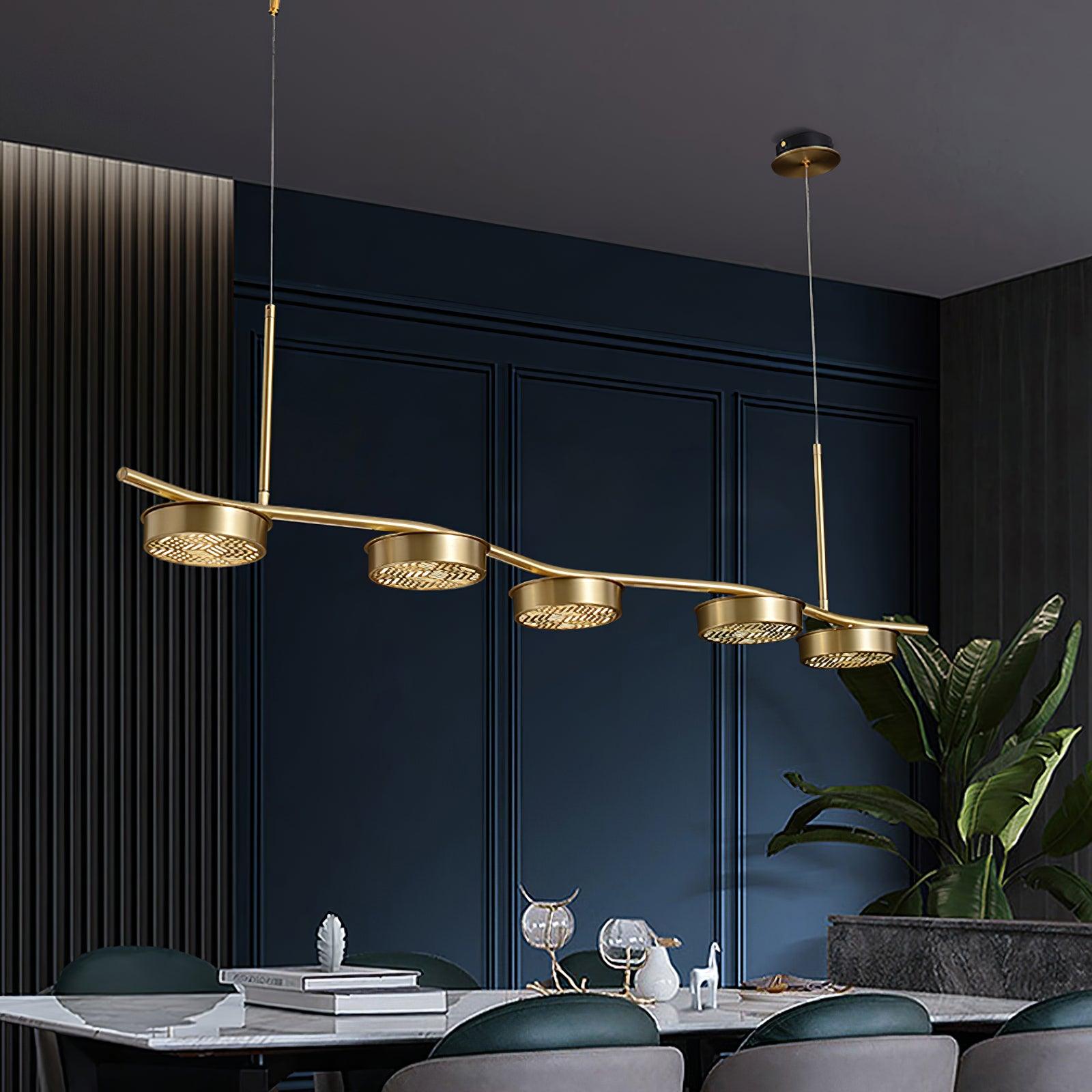 Aureus Schlanker Kronleuchter aus Messing-Letslighting