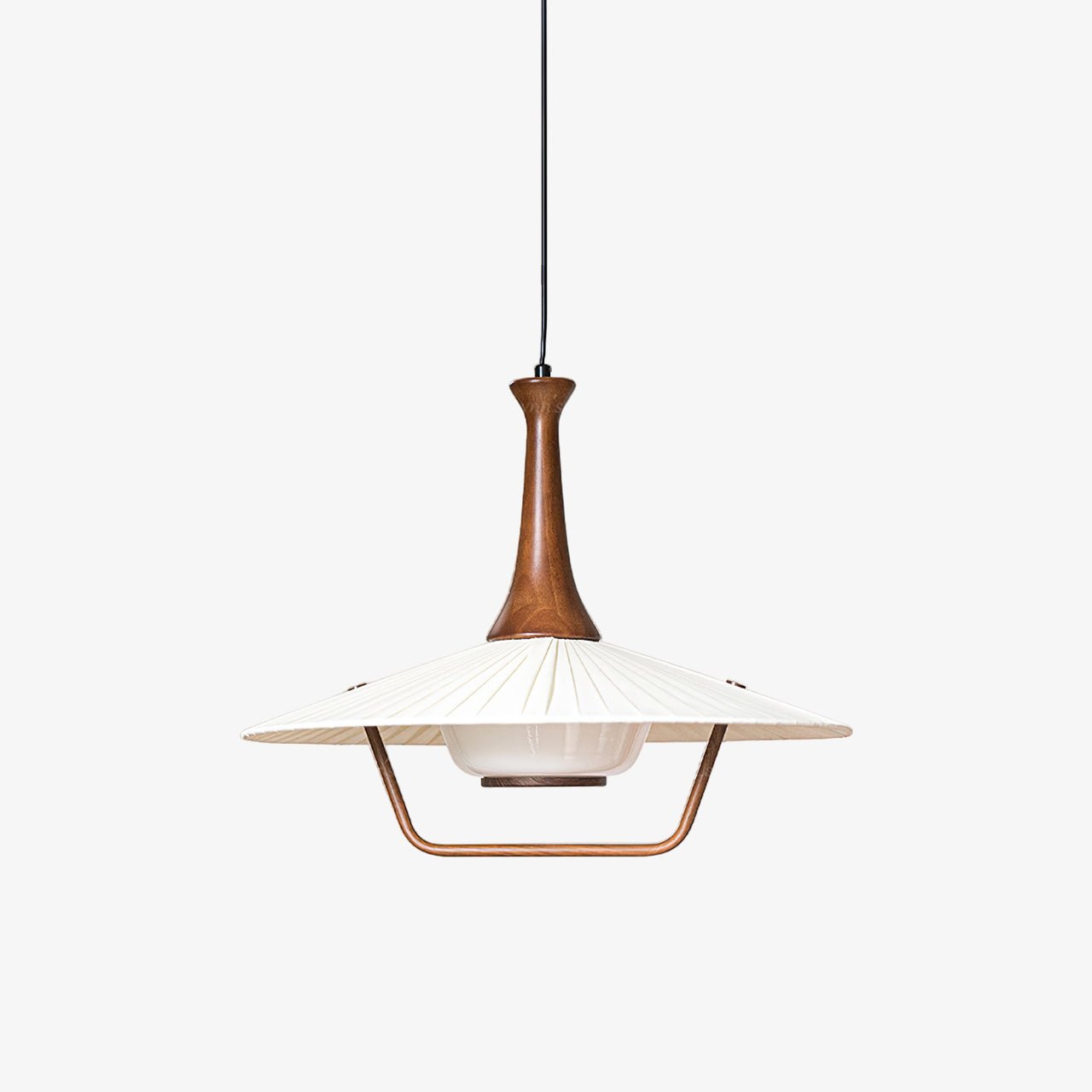 Mydorisra Klassische Stoff-Holz-Pendelleuchte-Letslighting
