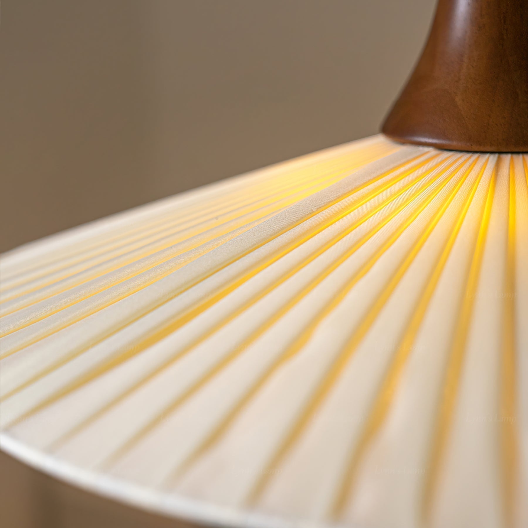Mydorisra Klassische Stoff-Holz-Pendelleuchte-Letslighting