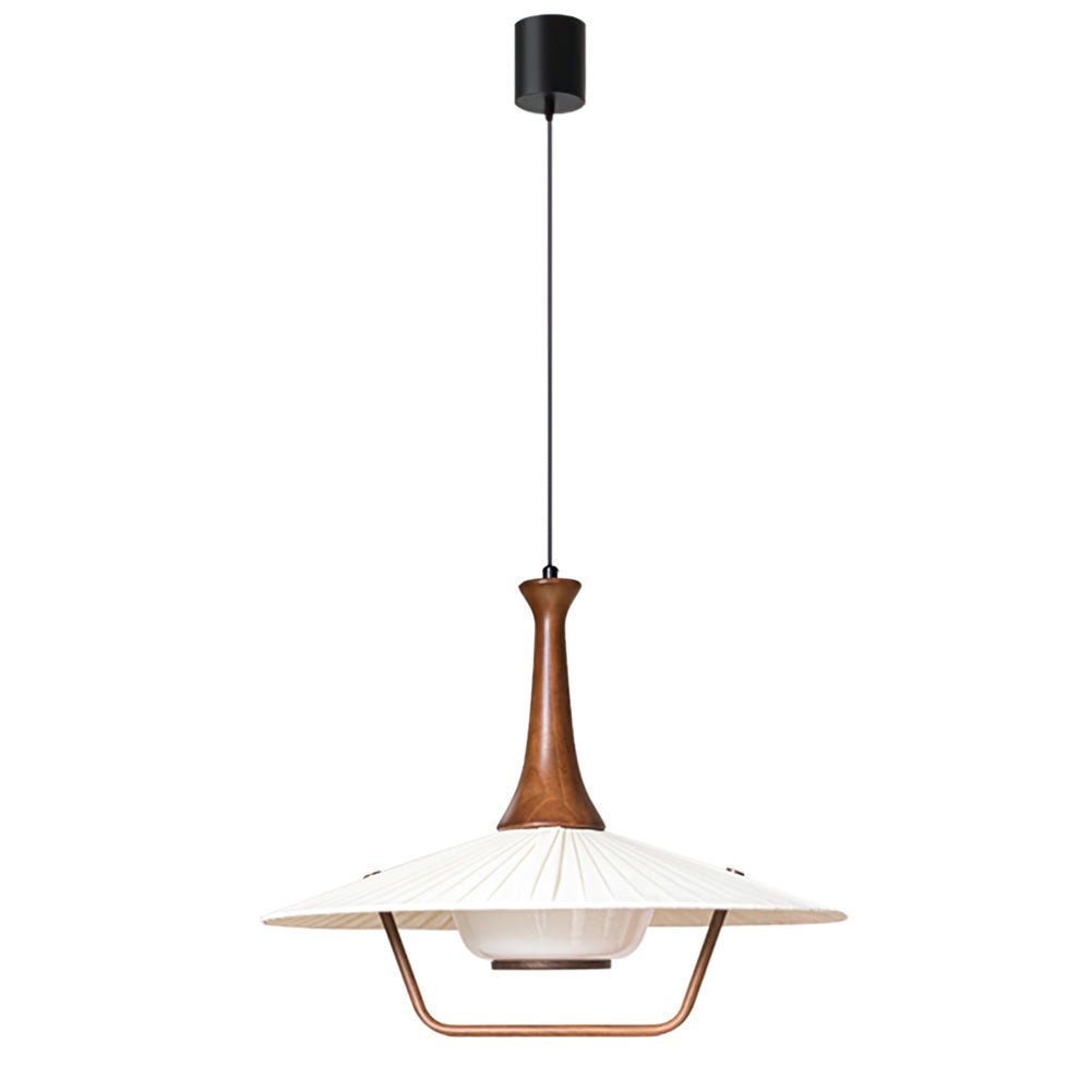 Mydorisra Klassische Stoff-Holz-Pendelleuchte-Letslighting