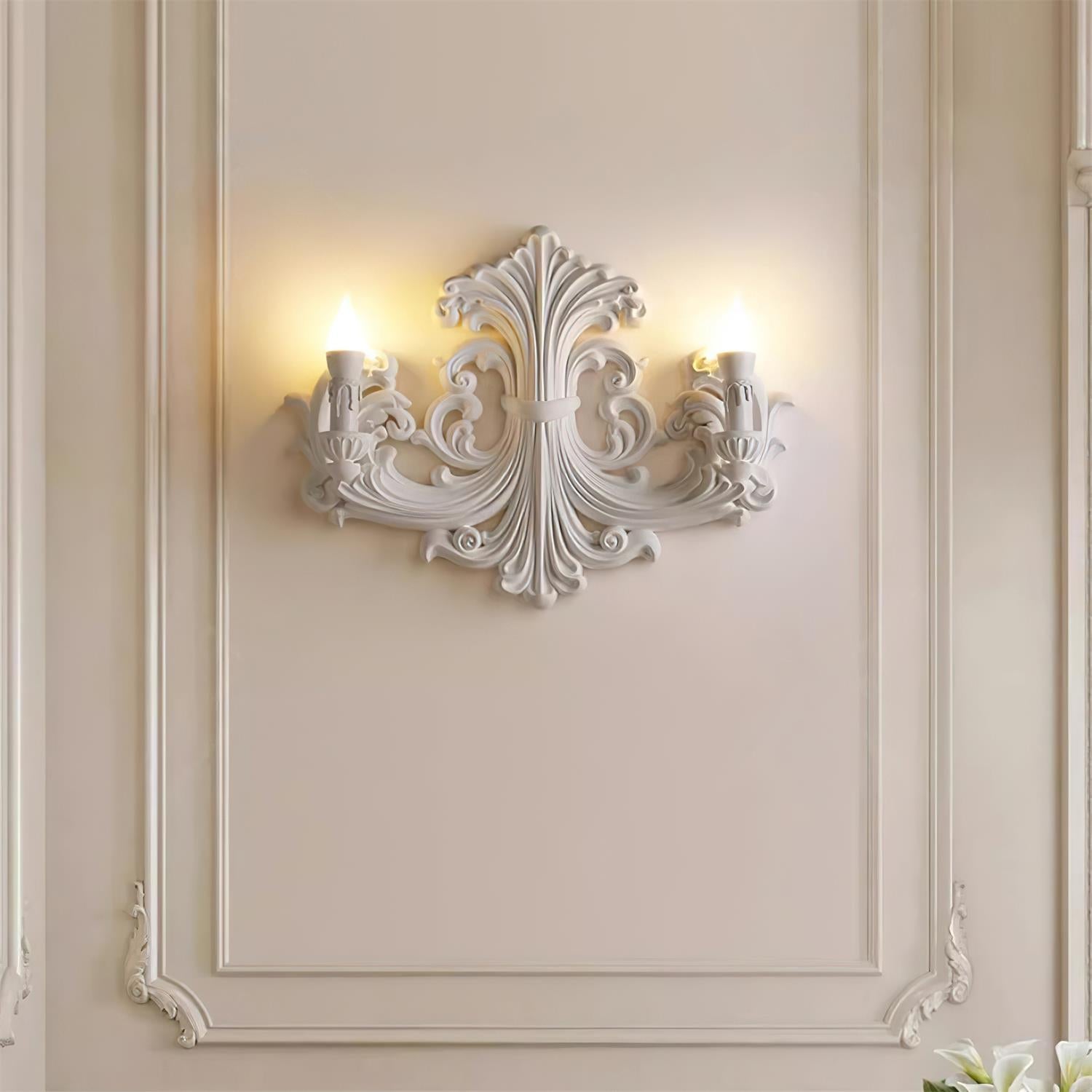 Vellum Skulpturale Wandleuchte Stuck Kerzenarme-Letslighting