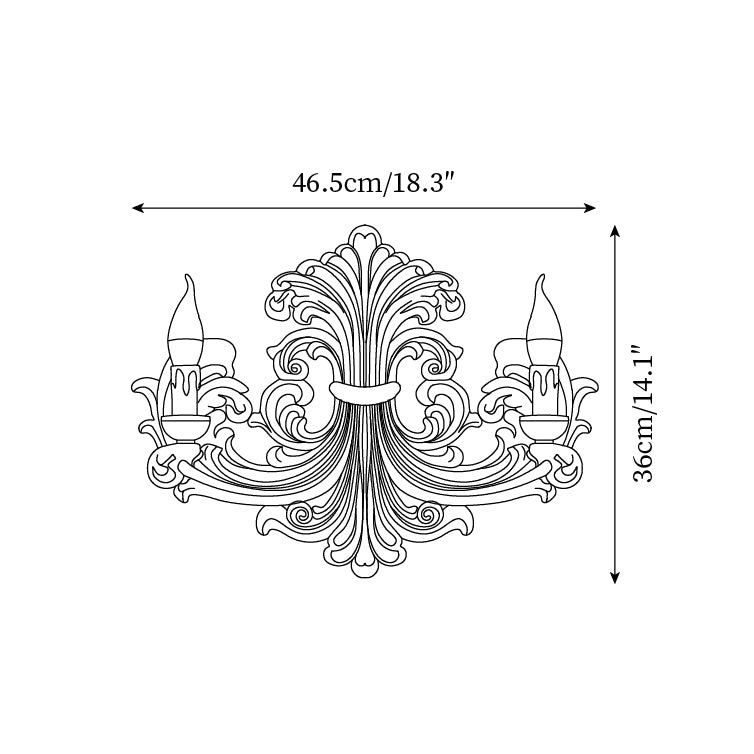 Vellum Skulpturale Wandleuchte Stuck Kerzenarme-Letslighting