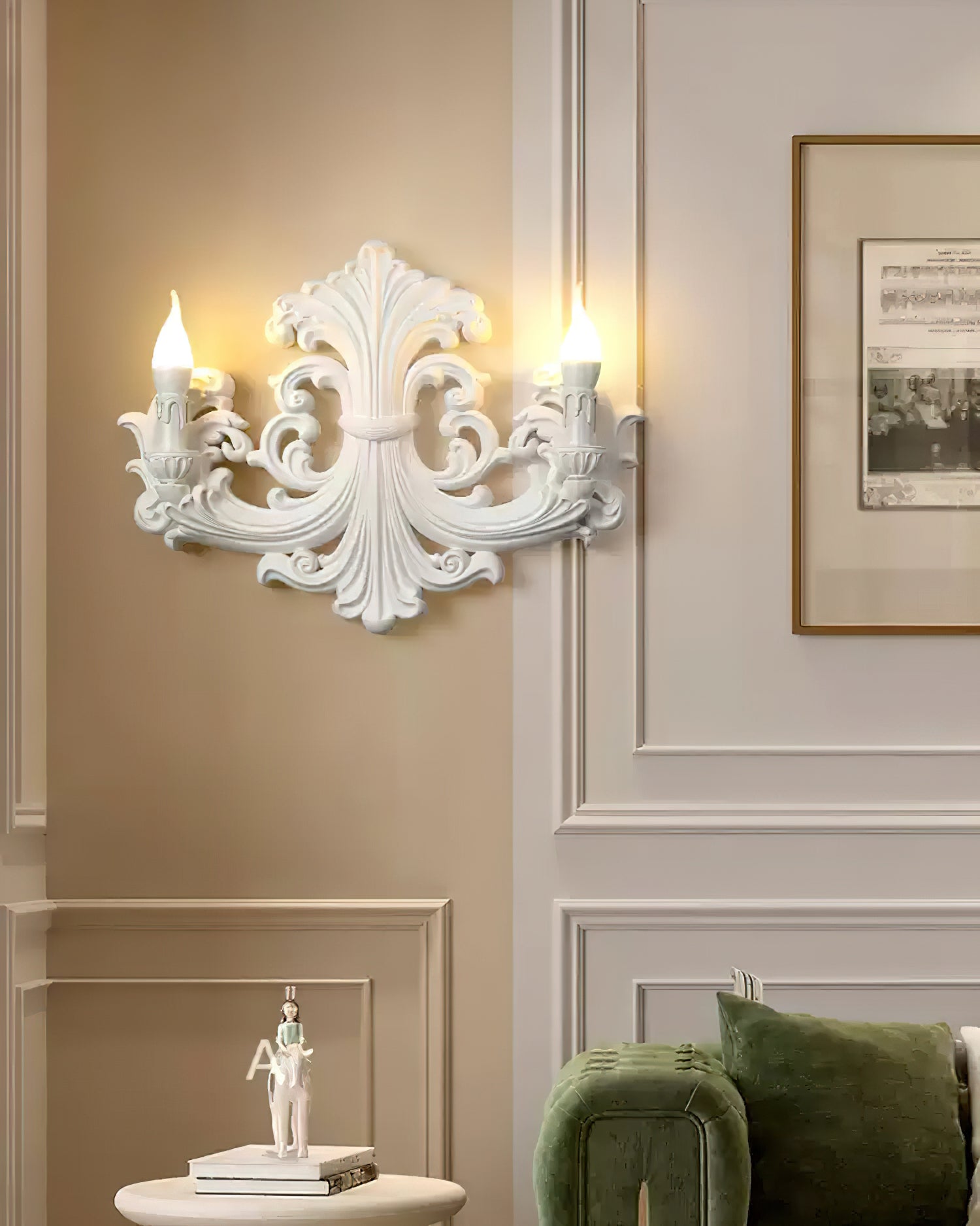 Vellum Skulpturale Wandleuchte Stuck Kerzenarme-Letslighting