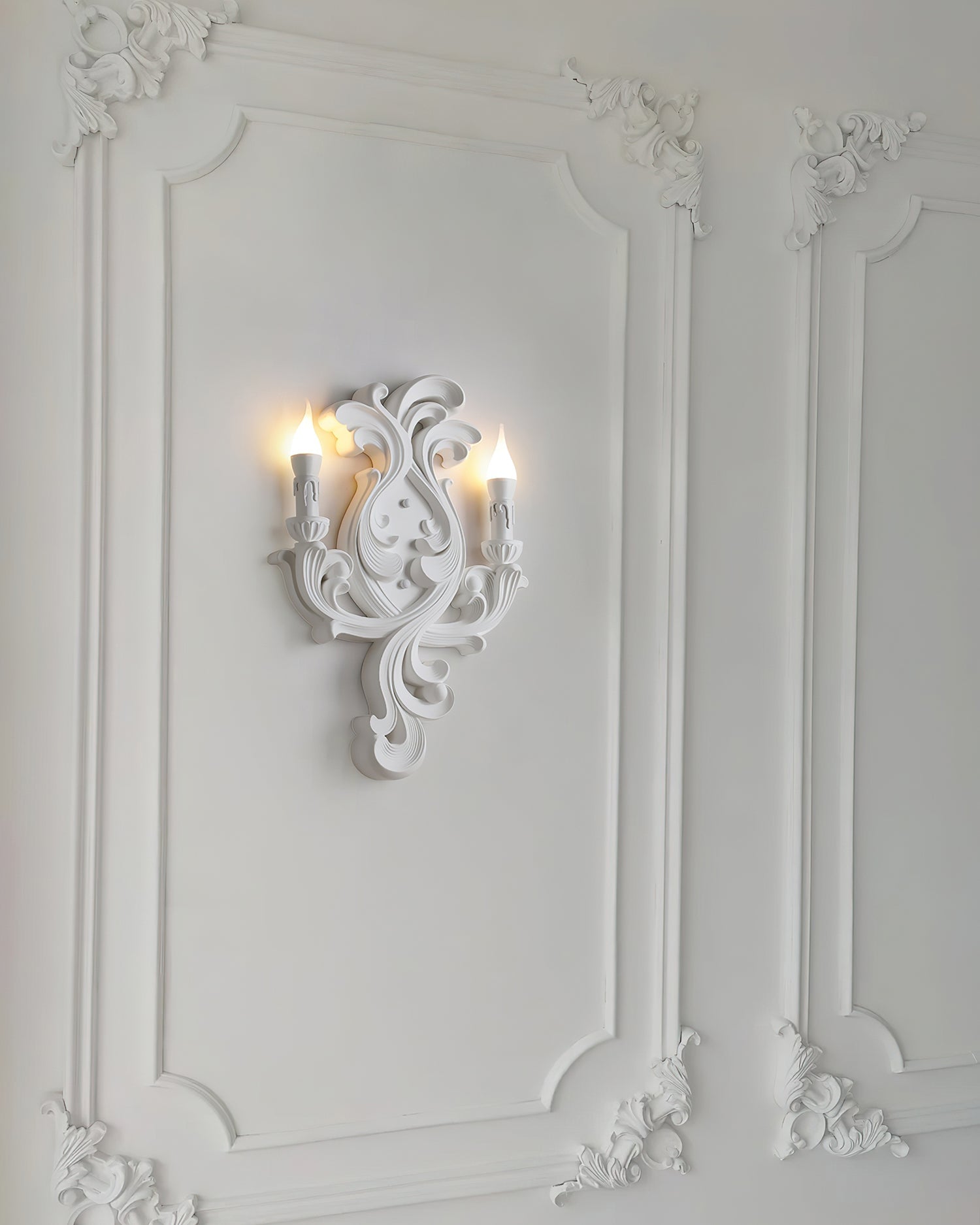 Vellum Skulpturale Wandleuchte Stuck Kerzenarme-Letslighting