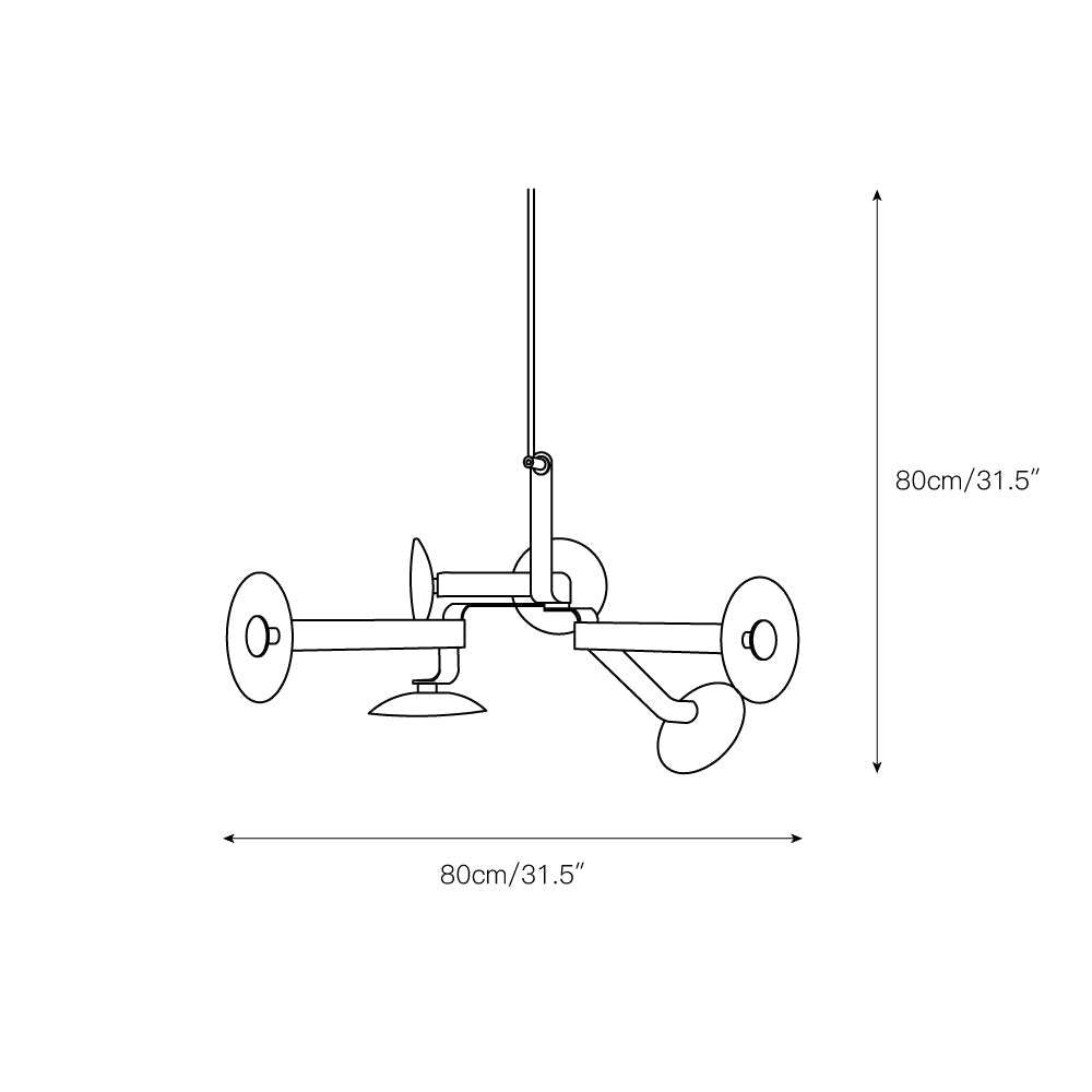 Jade Moderner Brauner Kronleuchter-Letslighting