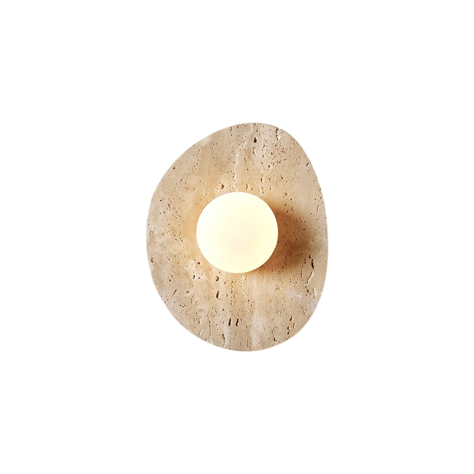Kest Modern Minimalist Glass Travertine Wall Lamp - Letslighting