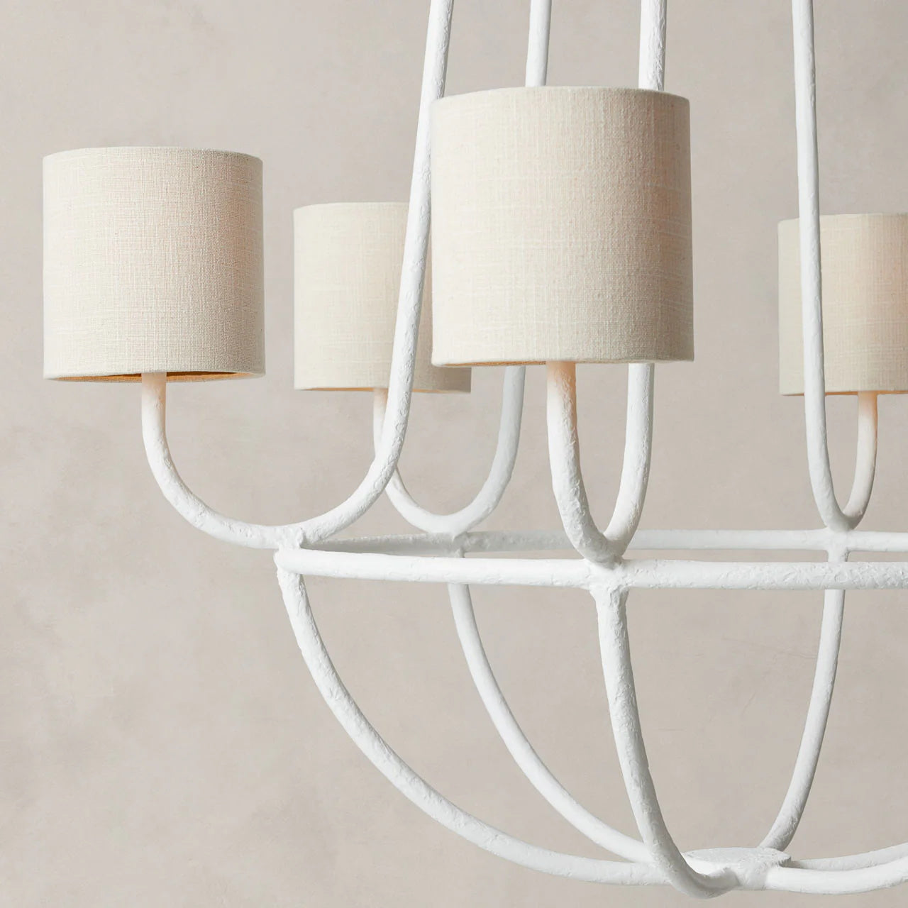 Lithe Vintage Industrie Messing Stoff Kronleuchter-Letslighting