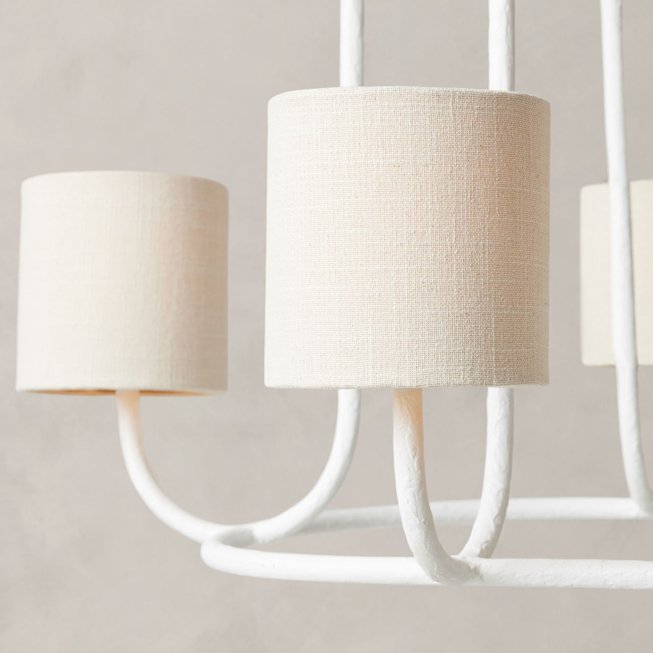Lithe Vintage Industrie Messing Stoff Kronleuchter-Letslighting