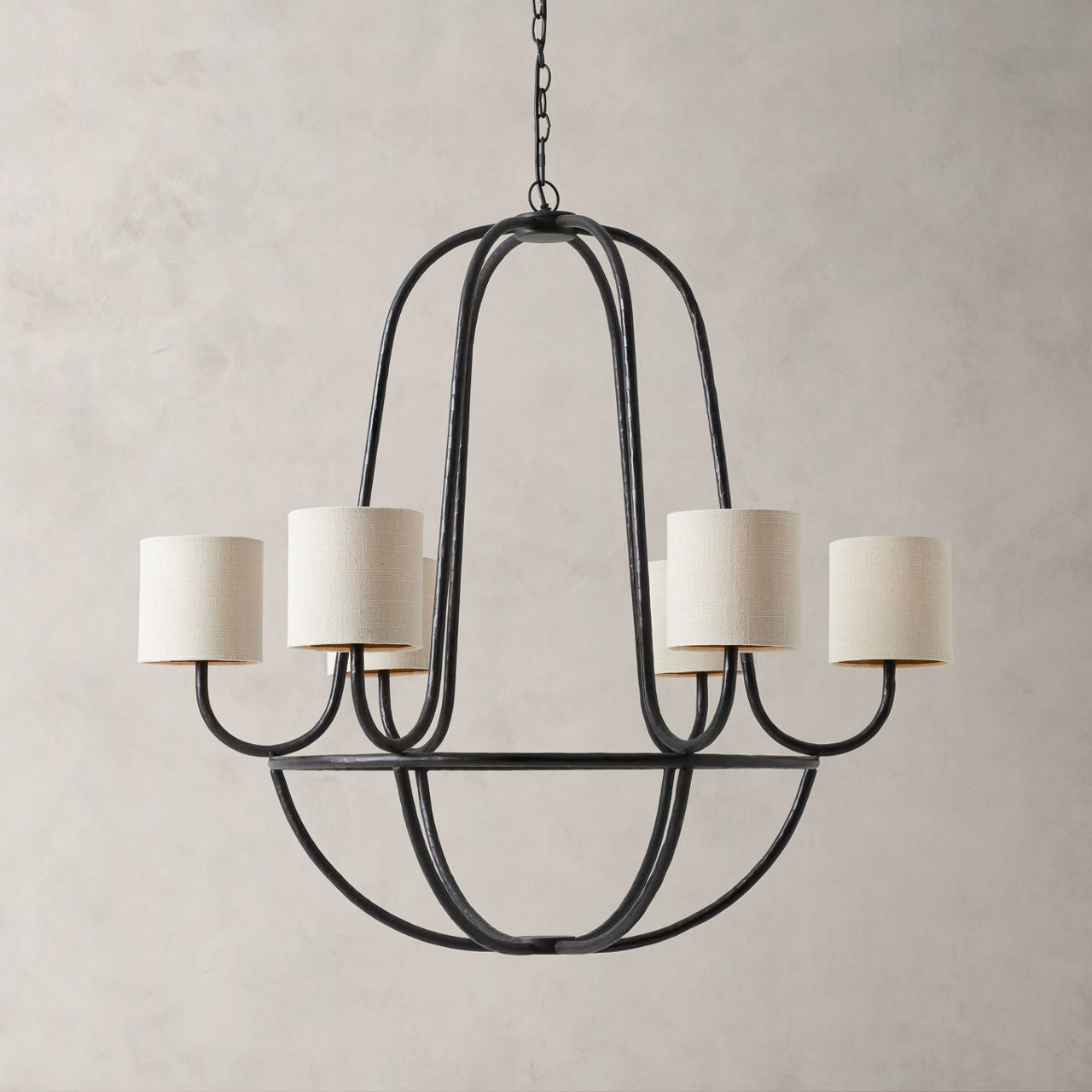 Lithe Vintage Industrie Messing Stoff Kronleuchter-Letslighting