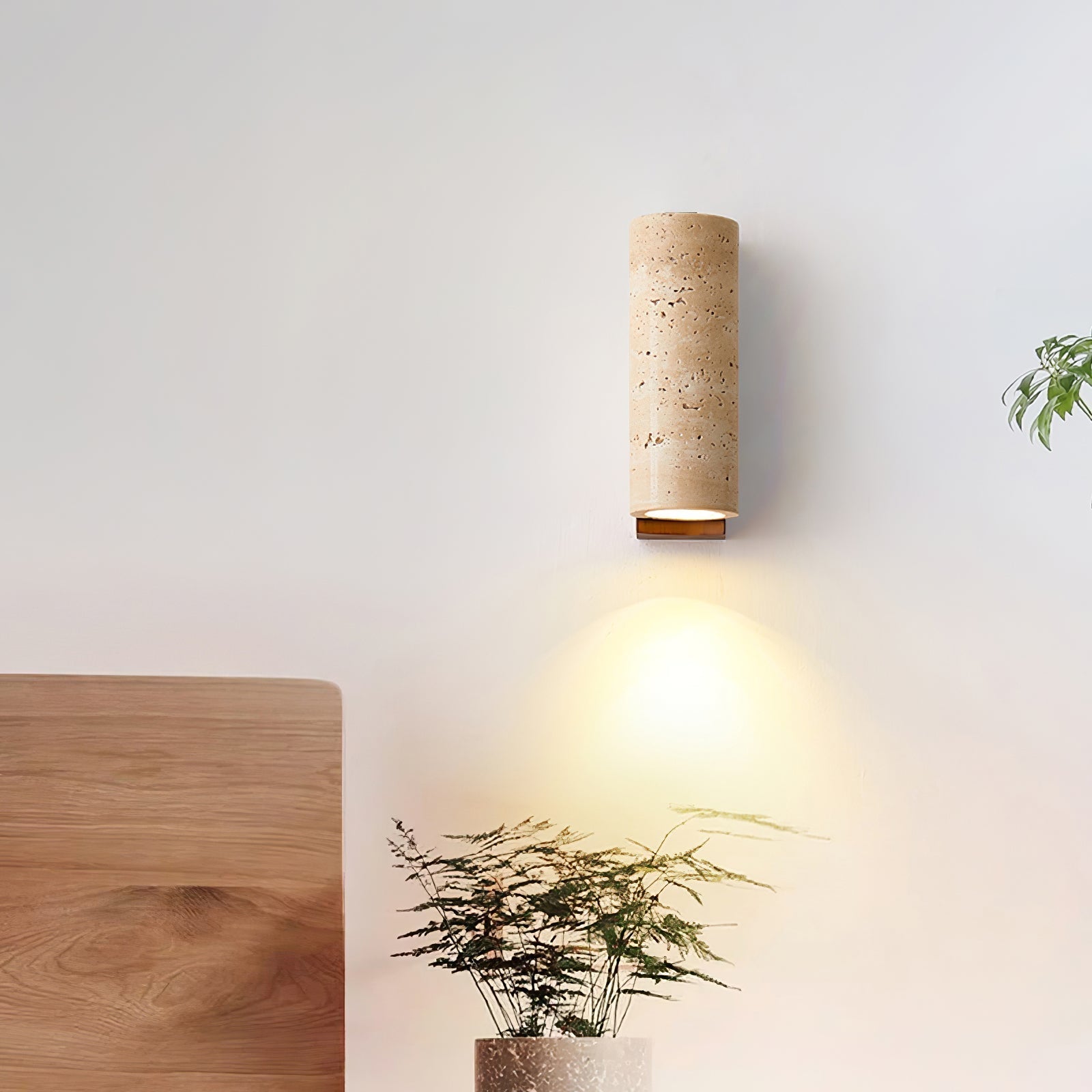 Lysandra Cylindrical Travertine Wall Light - Blowlighting
