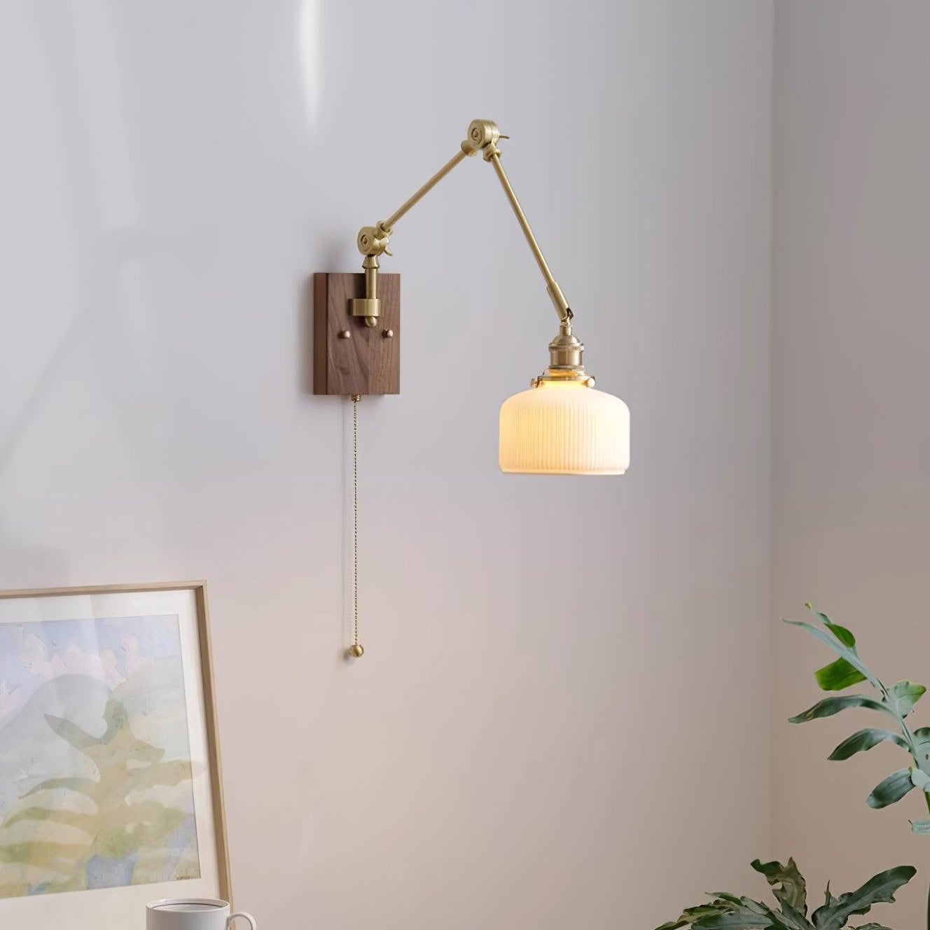 Brione Vintage Holz Wandleuchte-Letslighting