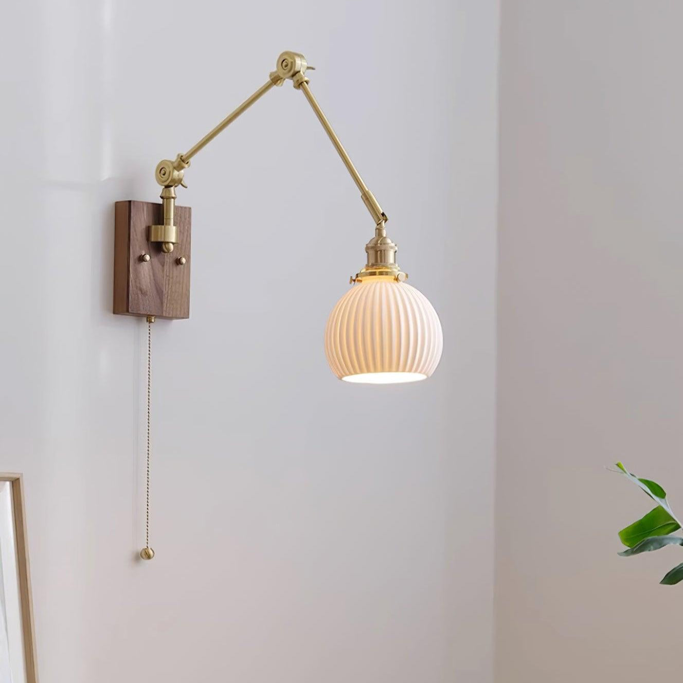 Brione Vintage Holz Wandleuchte-Letslighting