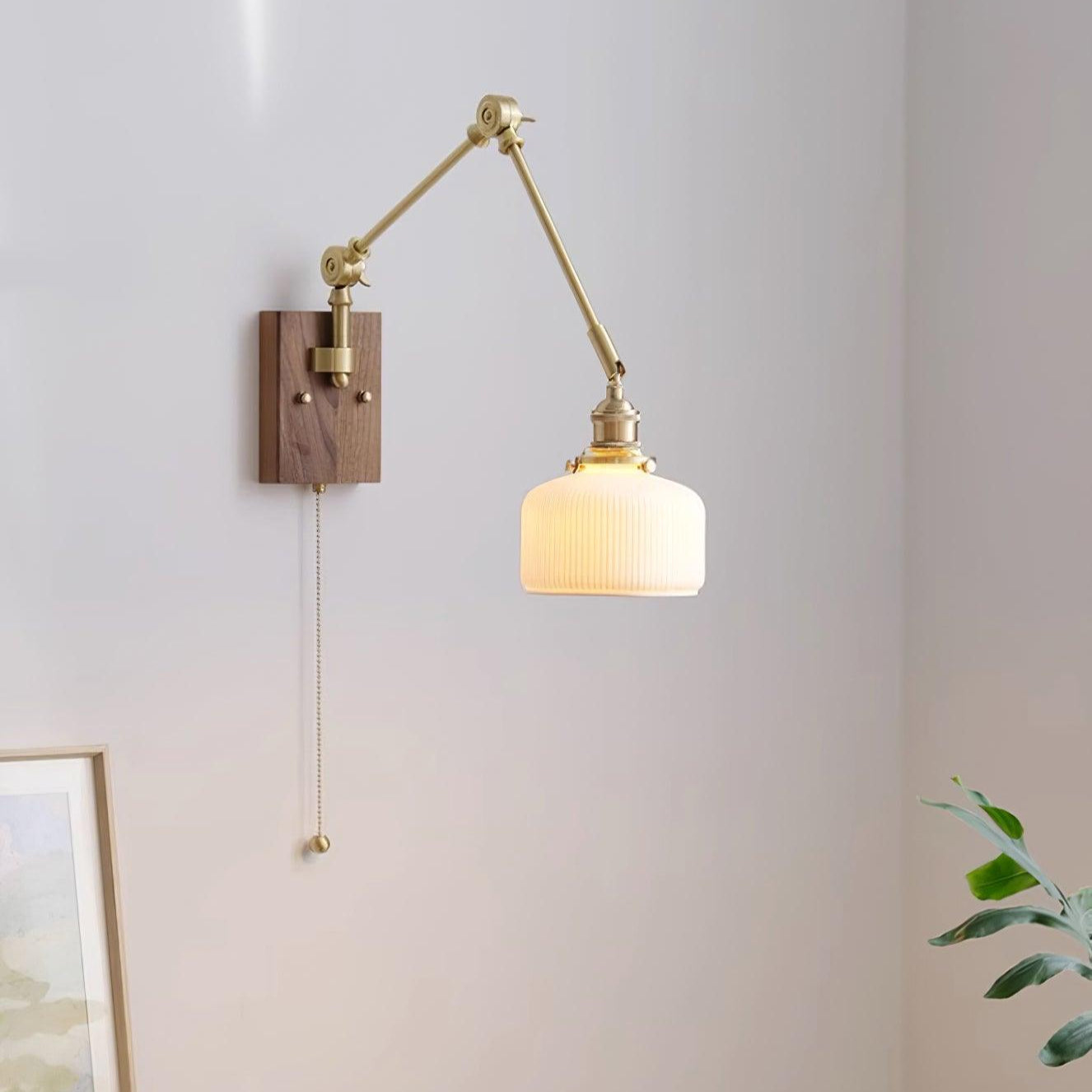 Brione Vintage Holz Wandleuchte-Letslighting