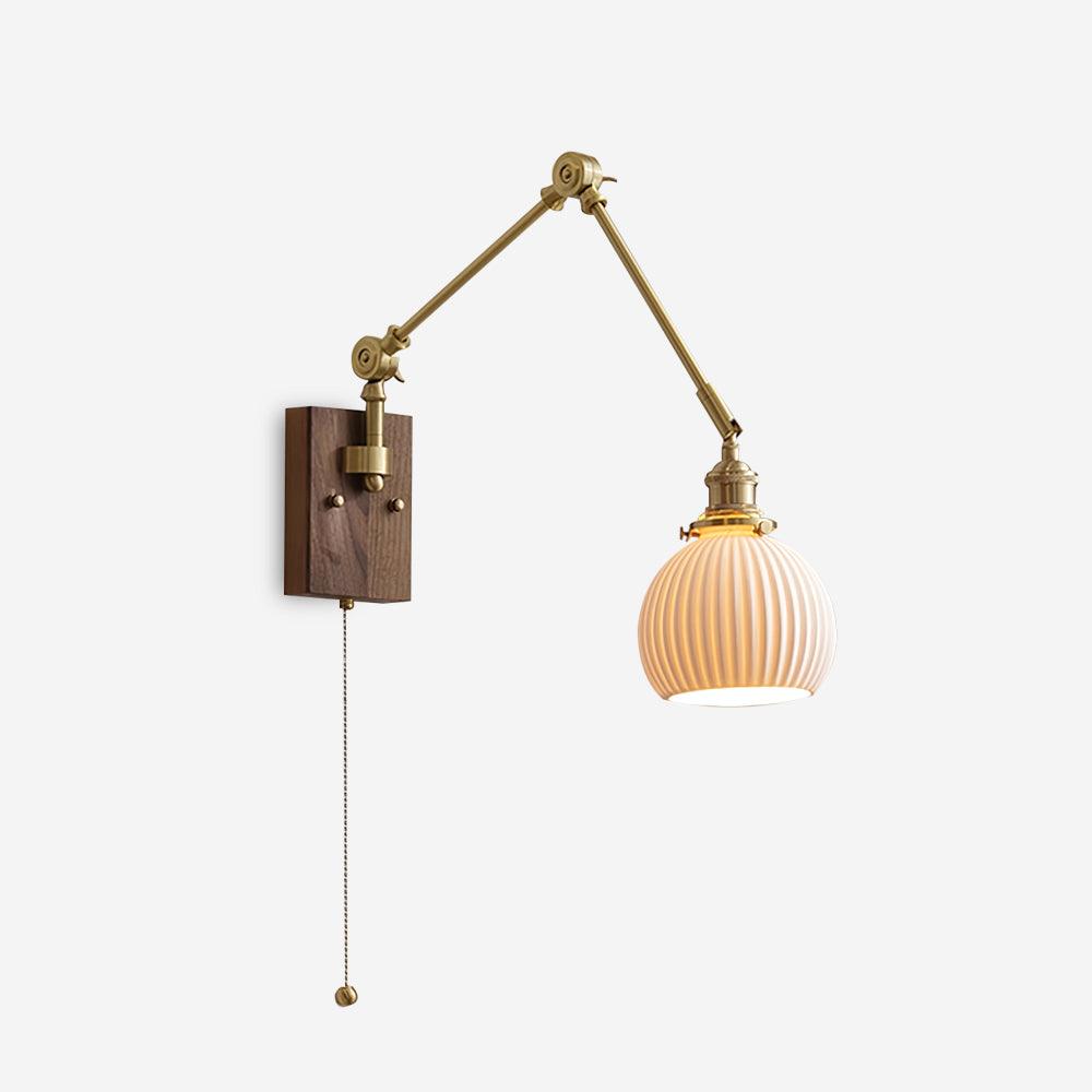 Brione Vintage Holz Wandleuchte-Letslighting