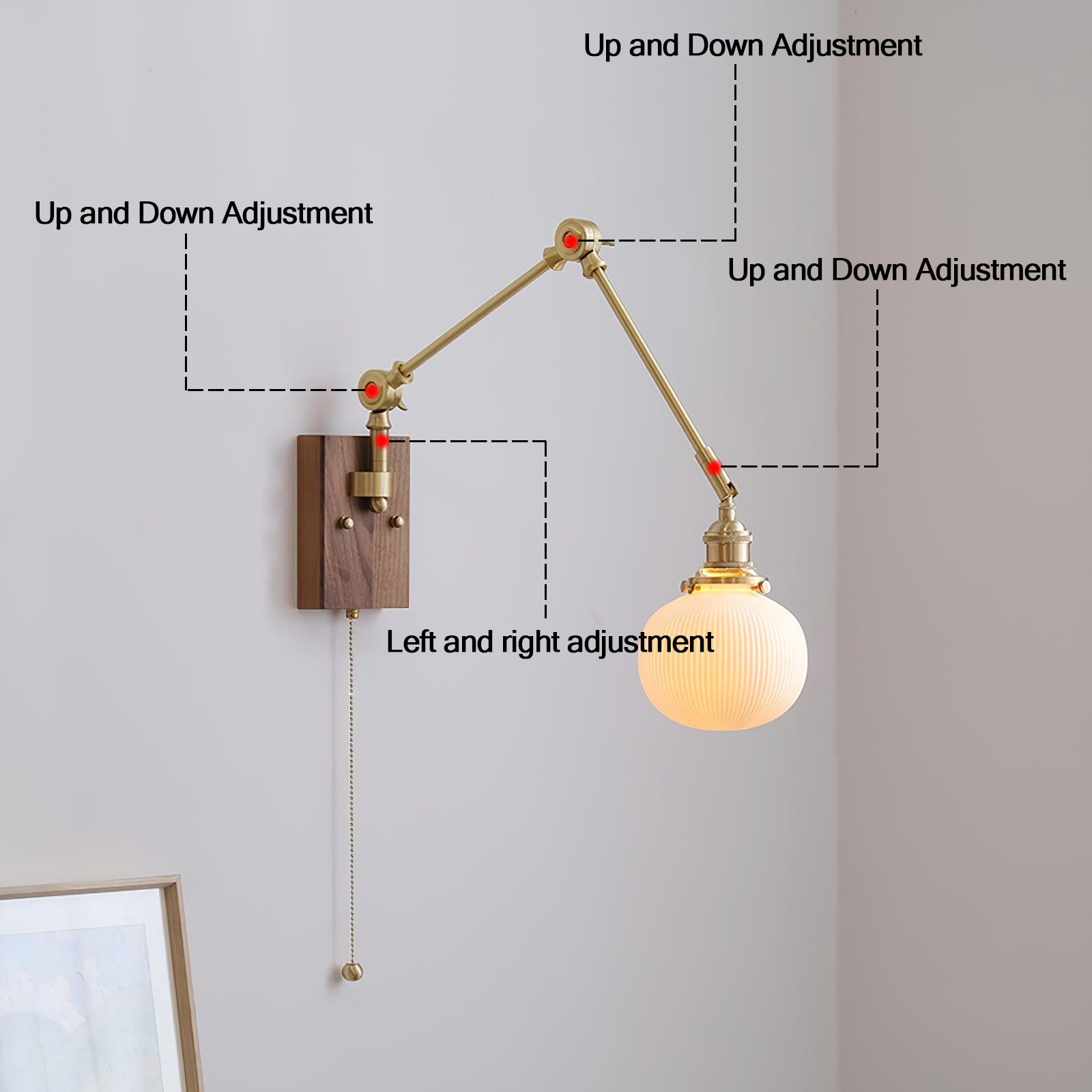 Brione Vintage Holz Wandleuchte-Letslighting