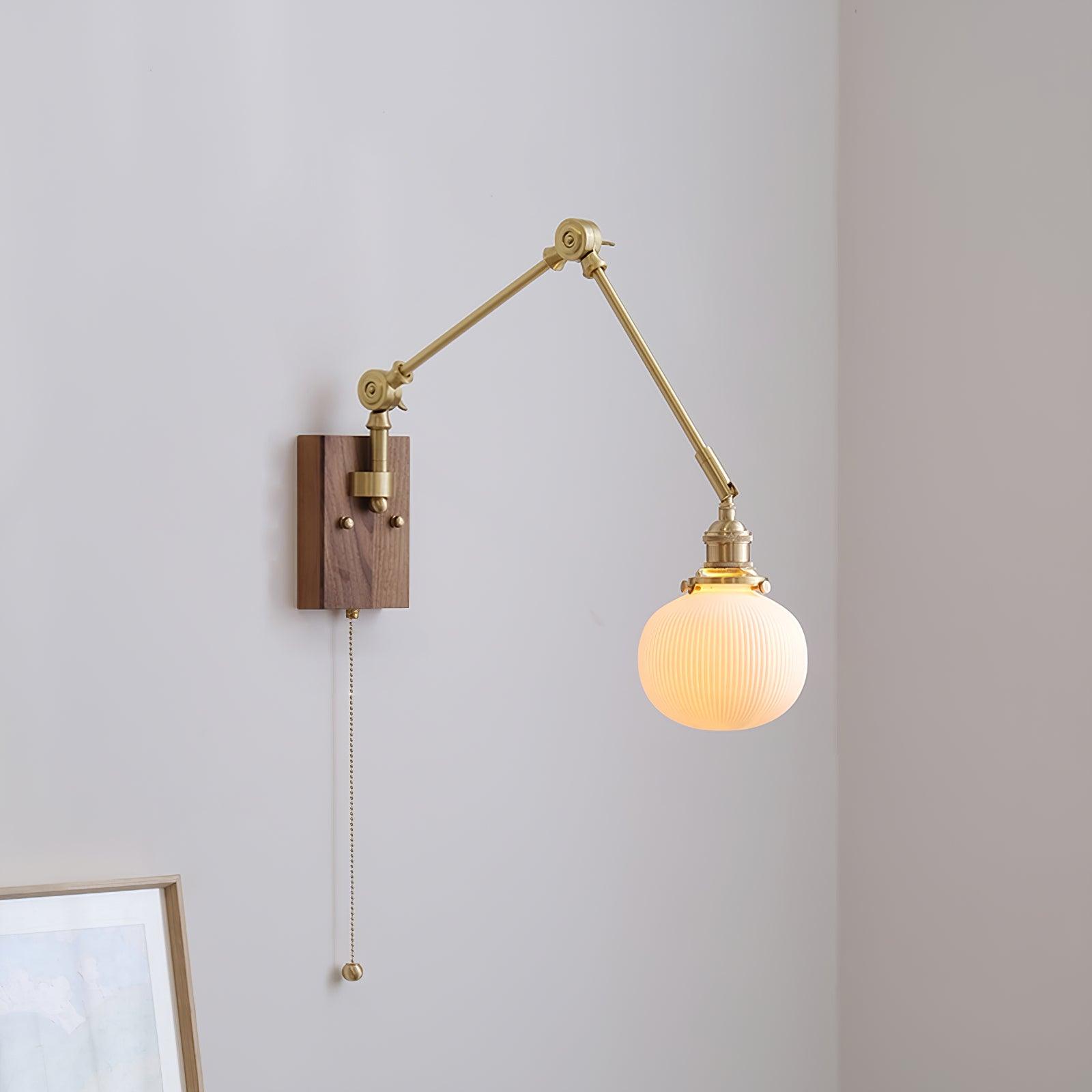 Brione Vintage Holz Wandleuchte-Letslighting