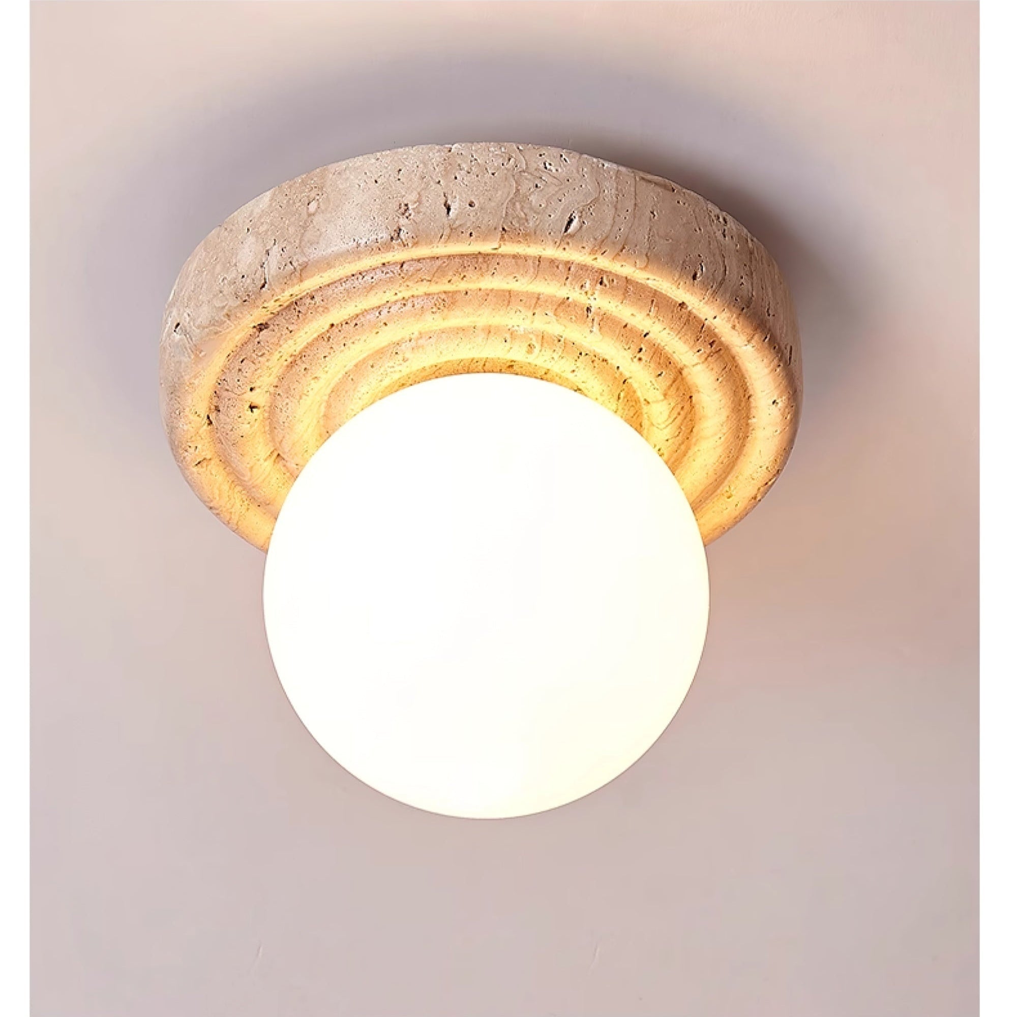 Carmen Travertine Ceiling Light - Letslighting