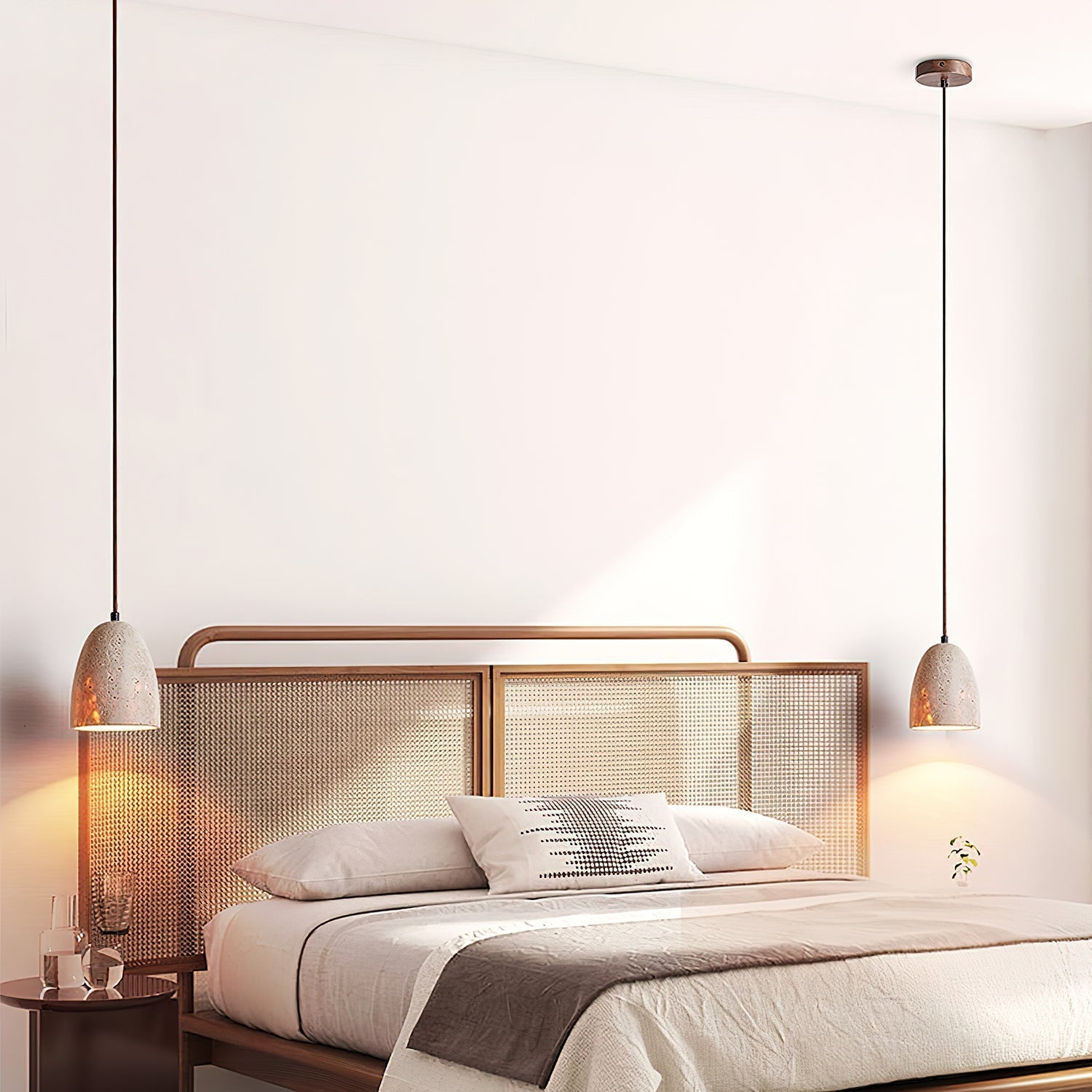 Evtheira Conical Travertine Pendant Light - Neutralighting