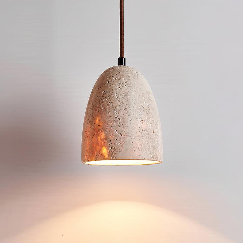 Evtheira Conical Travertine Pendant Light - Neutralighting