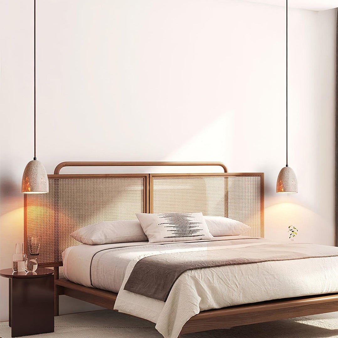 Evtheira Conical Travertine Pendant Light - Neutralighting