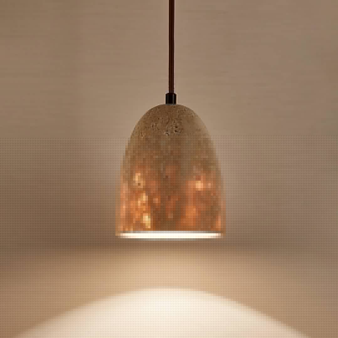 Evtheira Conical Travertine Pendant Light - Neutralighting
