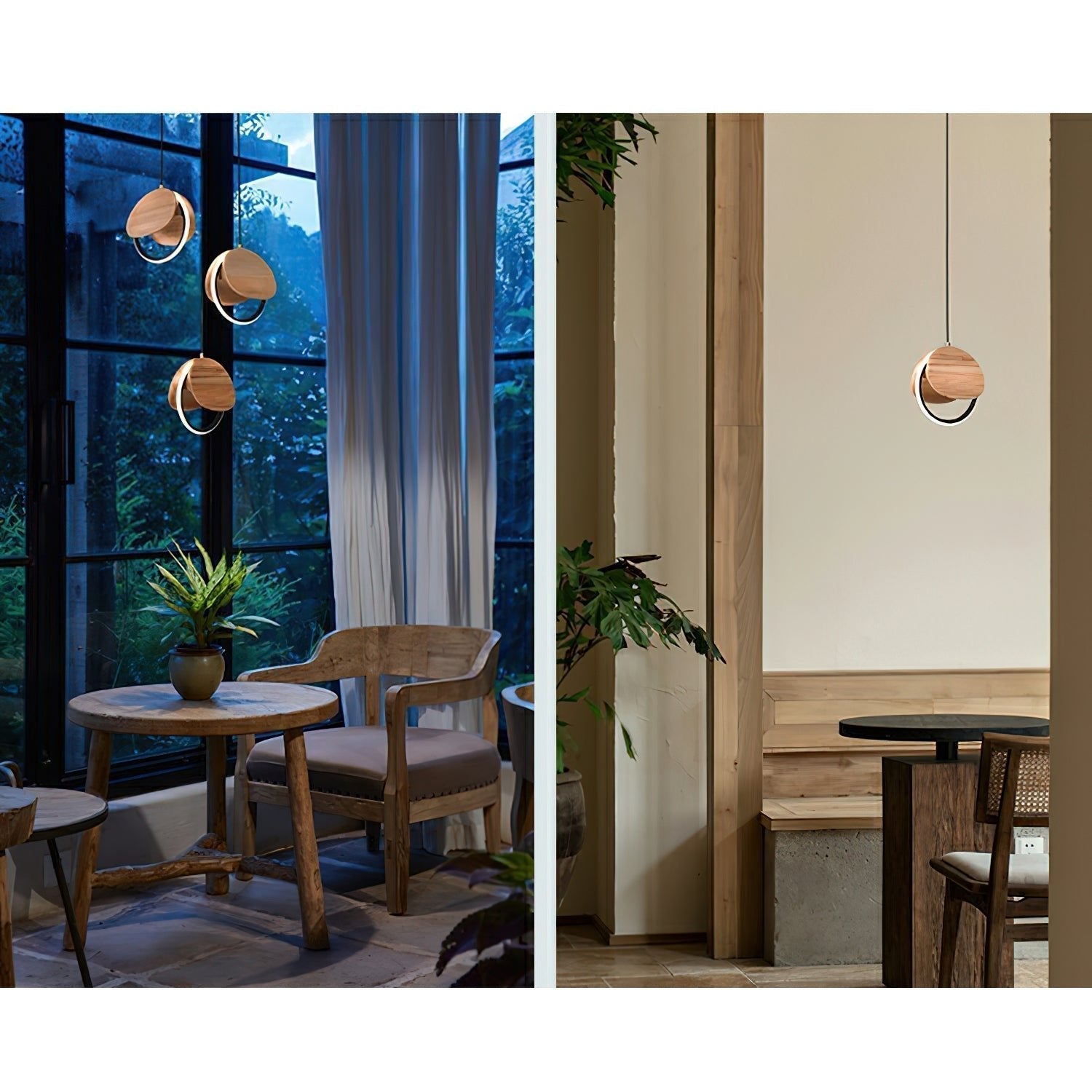 Avvelen Geometrische Holz Pendelleuchte-Letslighting