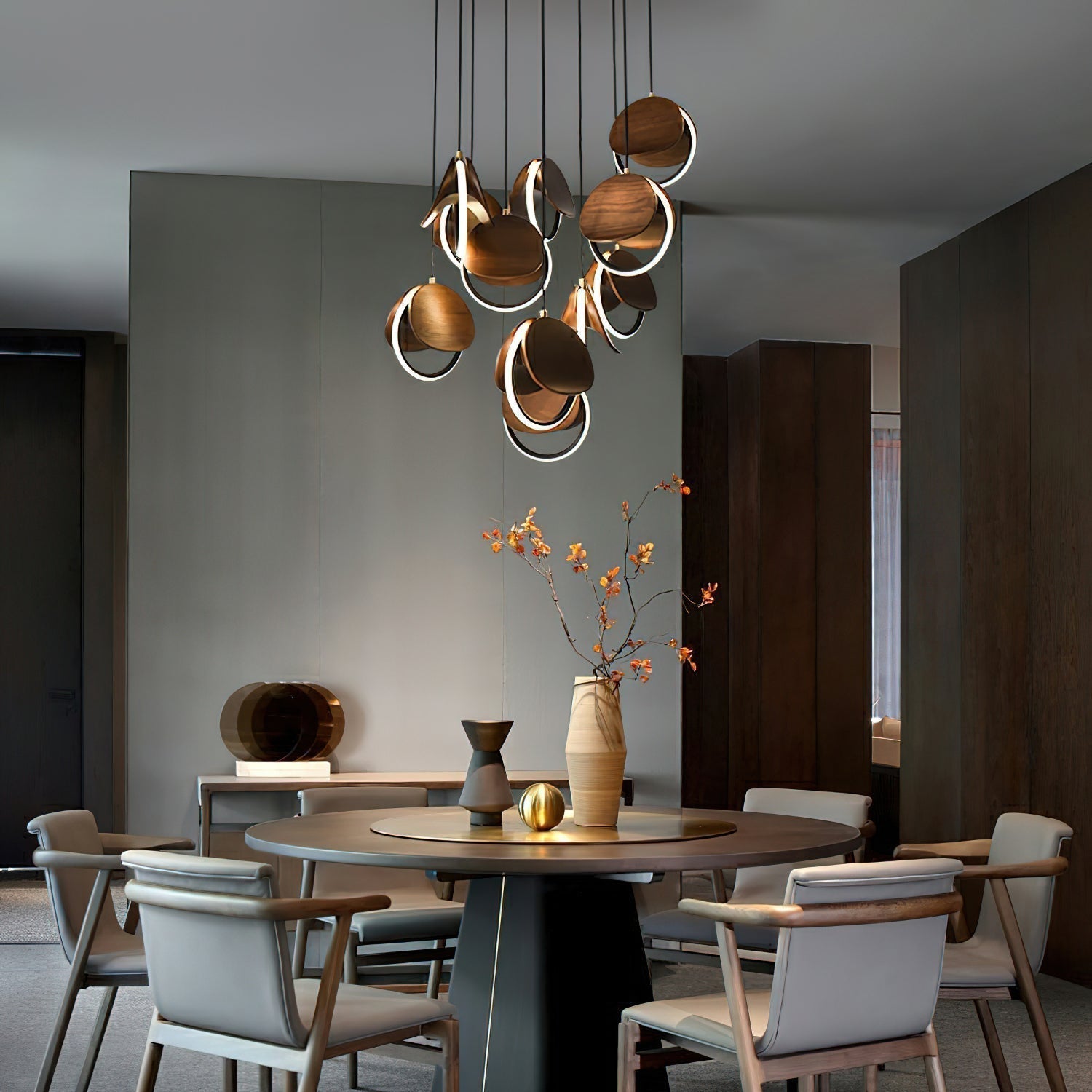 Avvelen Geometrische Holz Pendelleuchte-Letslighting