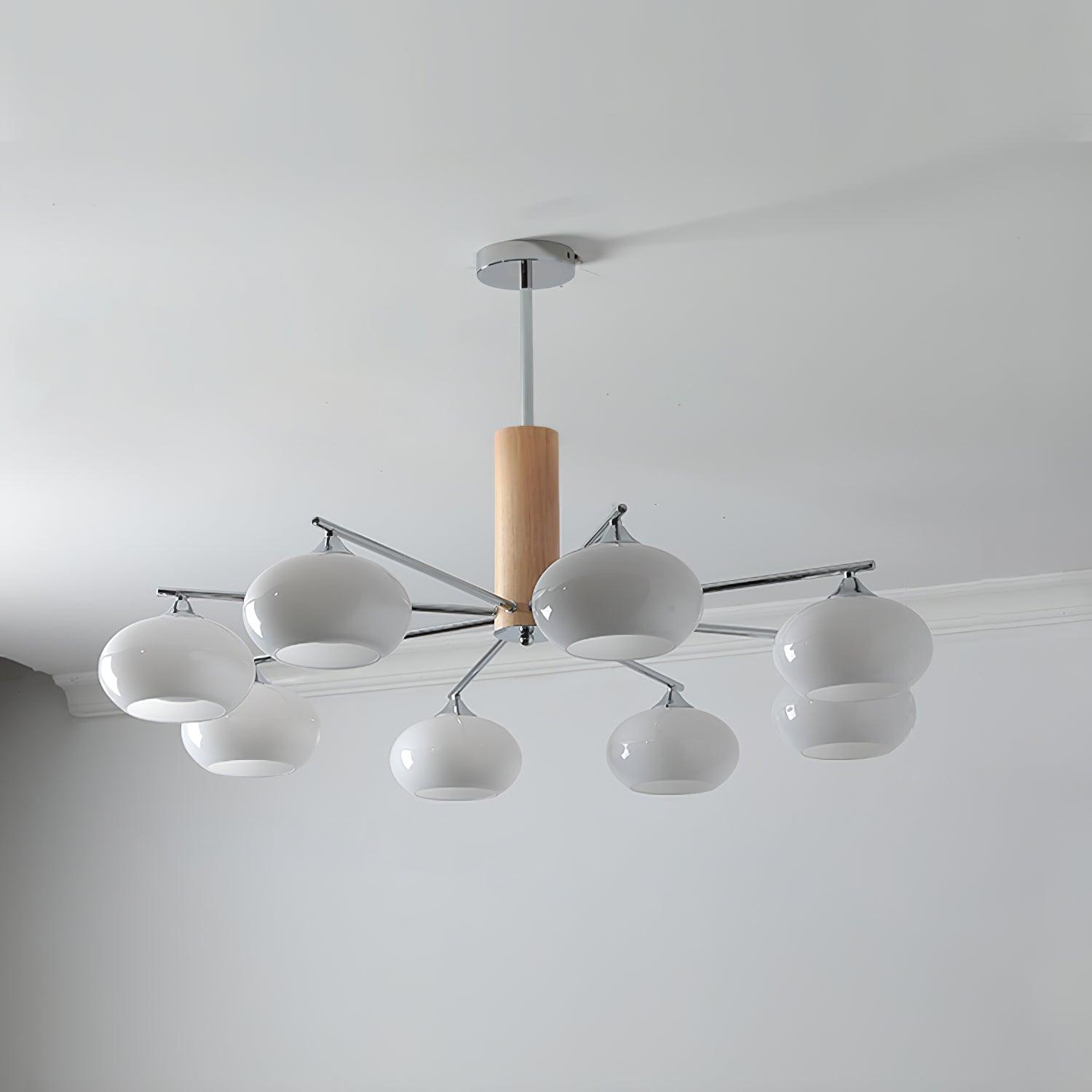 Lustra Kronleuchter Persimmon Glas Mid-Century-Letslighting