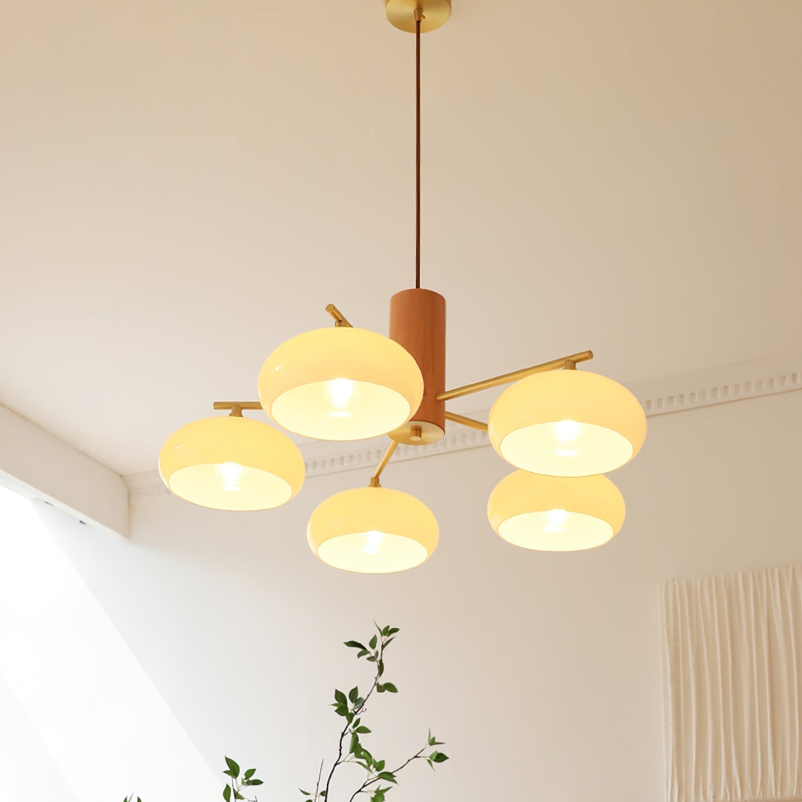 Nova Kronleuchter aus Natürlichem Persimmon-Glas-Letslighting