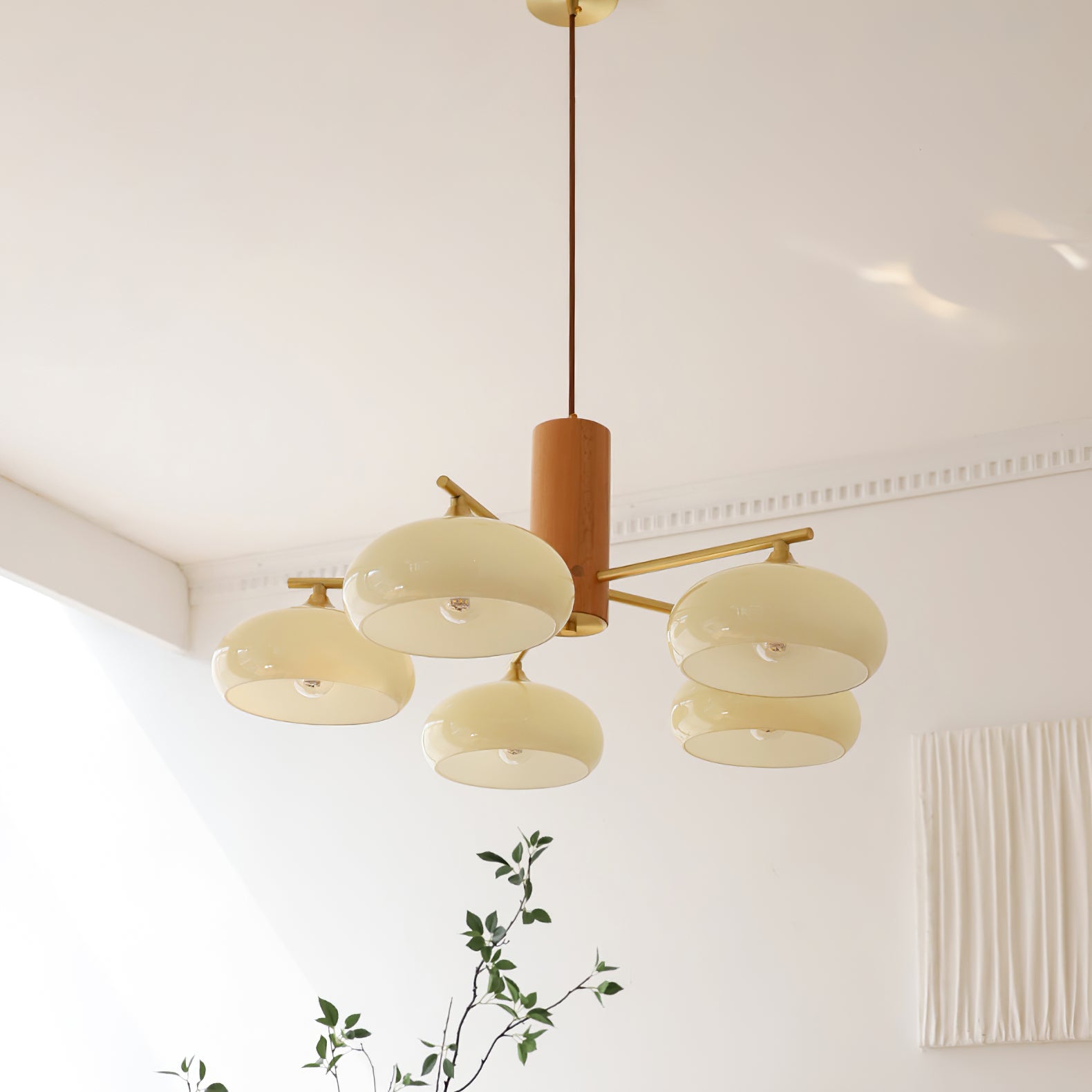 Nova Kronleuchter aus Natürlichem Persimmon-Glas-Letslighting