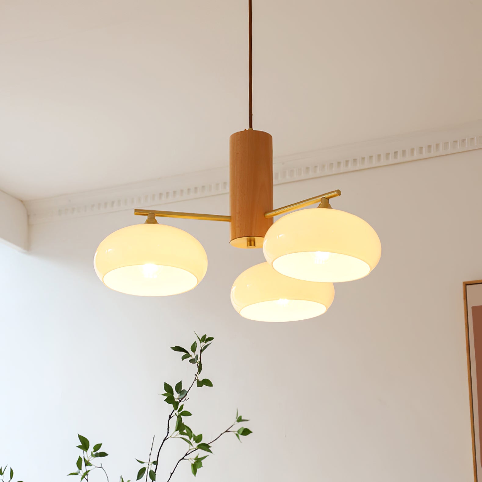 Nova Kronleuchter aus Natürlichem Persimmon-Glas-Letslighting