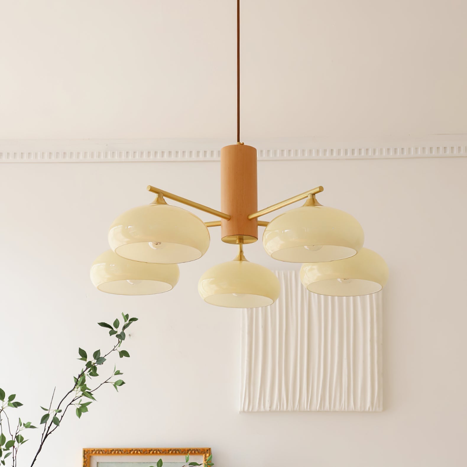 Nova Kronleuchter aus Natürlichem Persimmon-Glas-Letslighting