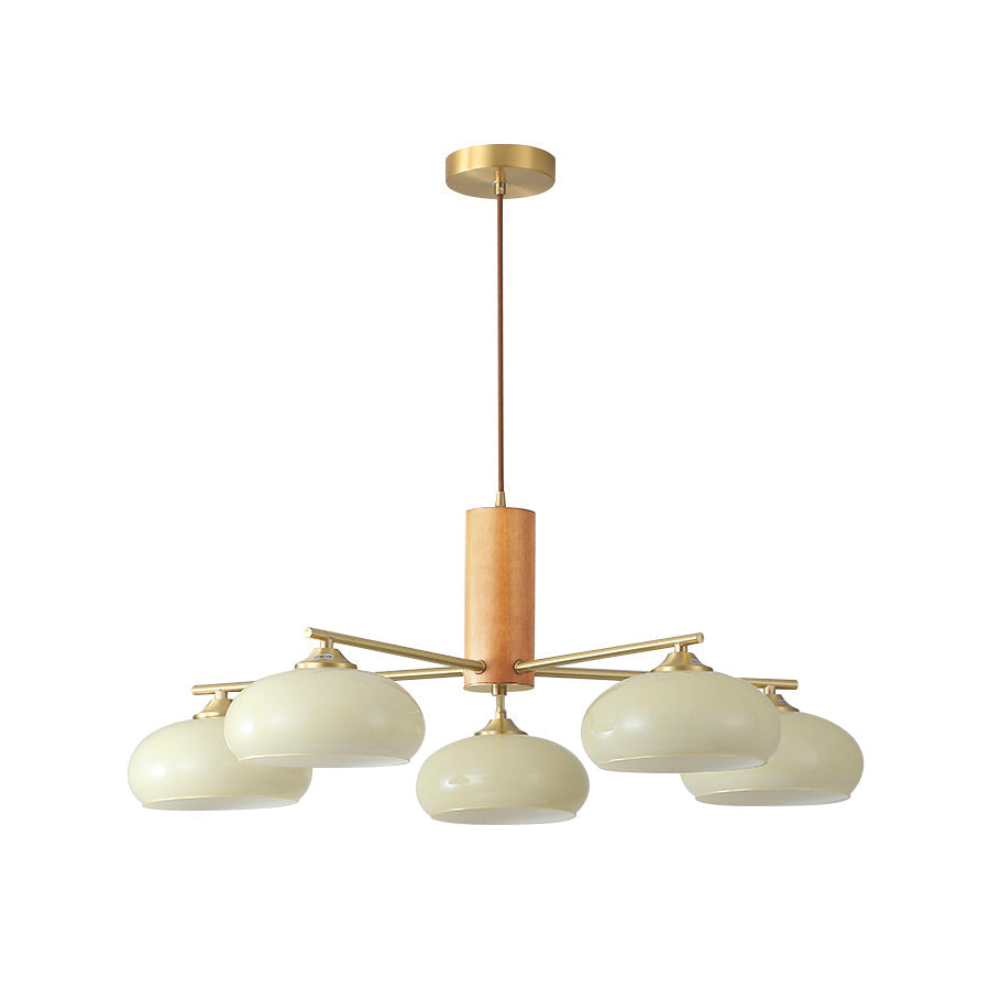 Nova Kronleuchter aus Natürlichem Persimmon-Glas-Letslighting