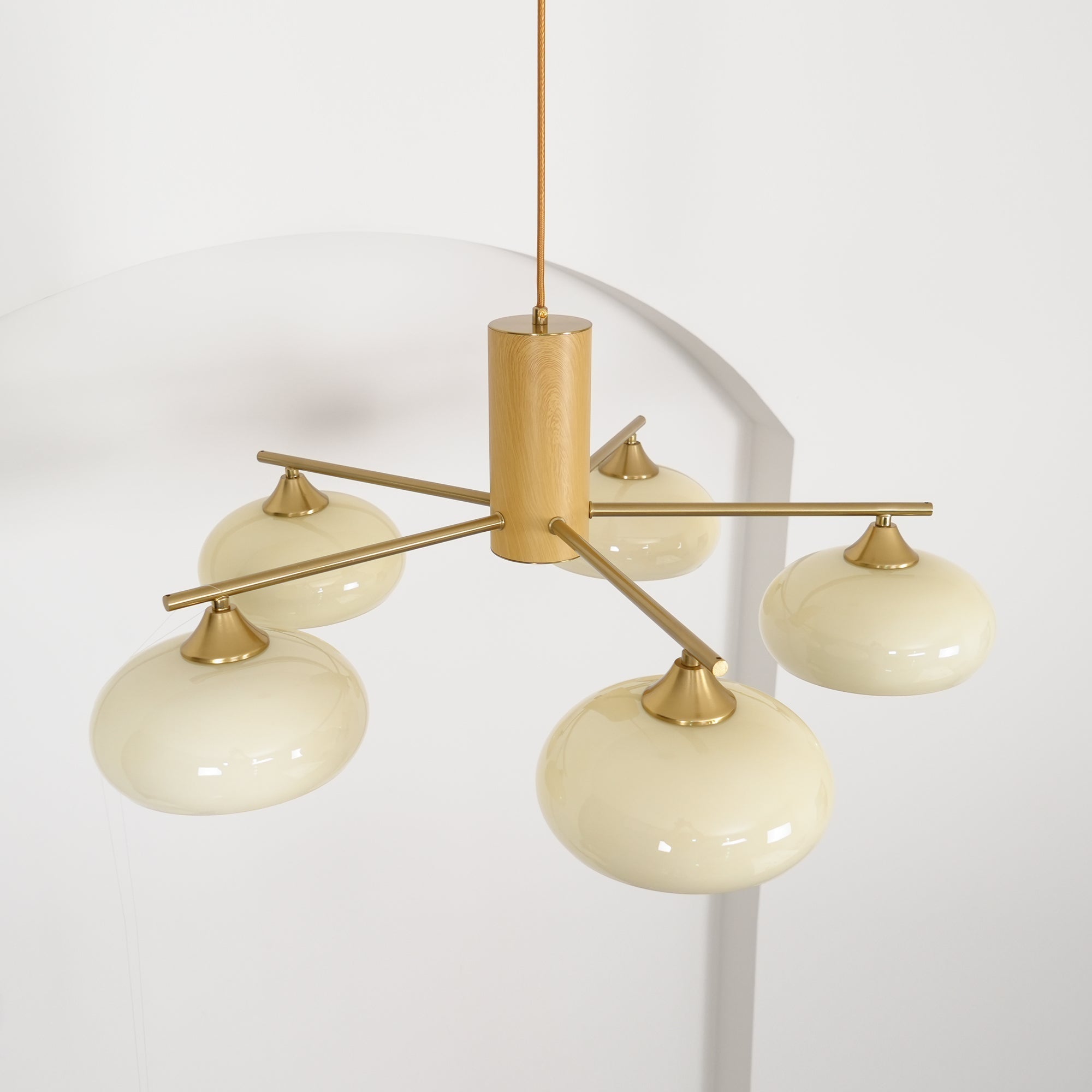 Nova Kronleuchter aus Natürlichem Persimmon-Glas-Letslighting