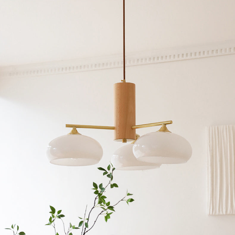 Nova Kronleuchter aus Natürlichem Persimmon-Glas-Letslighting