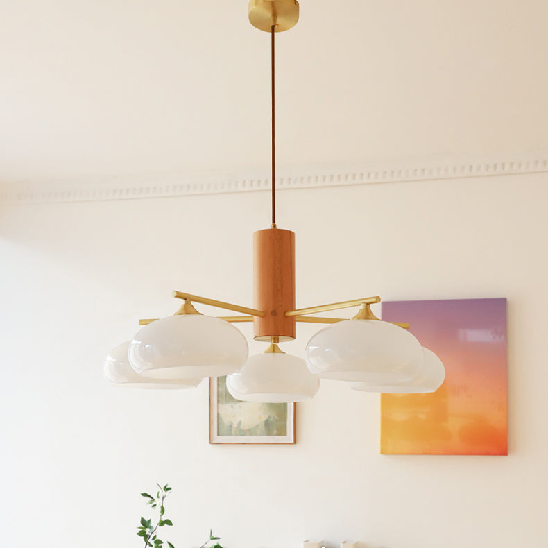 Nova Kronleuchter aus Natürlichem Persimmon-Glas-Letslighting