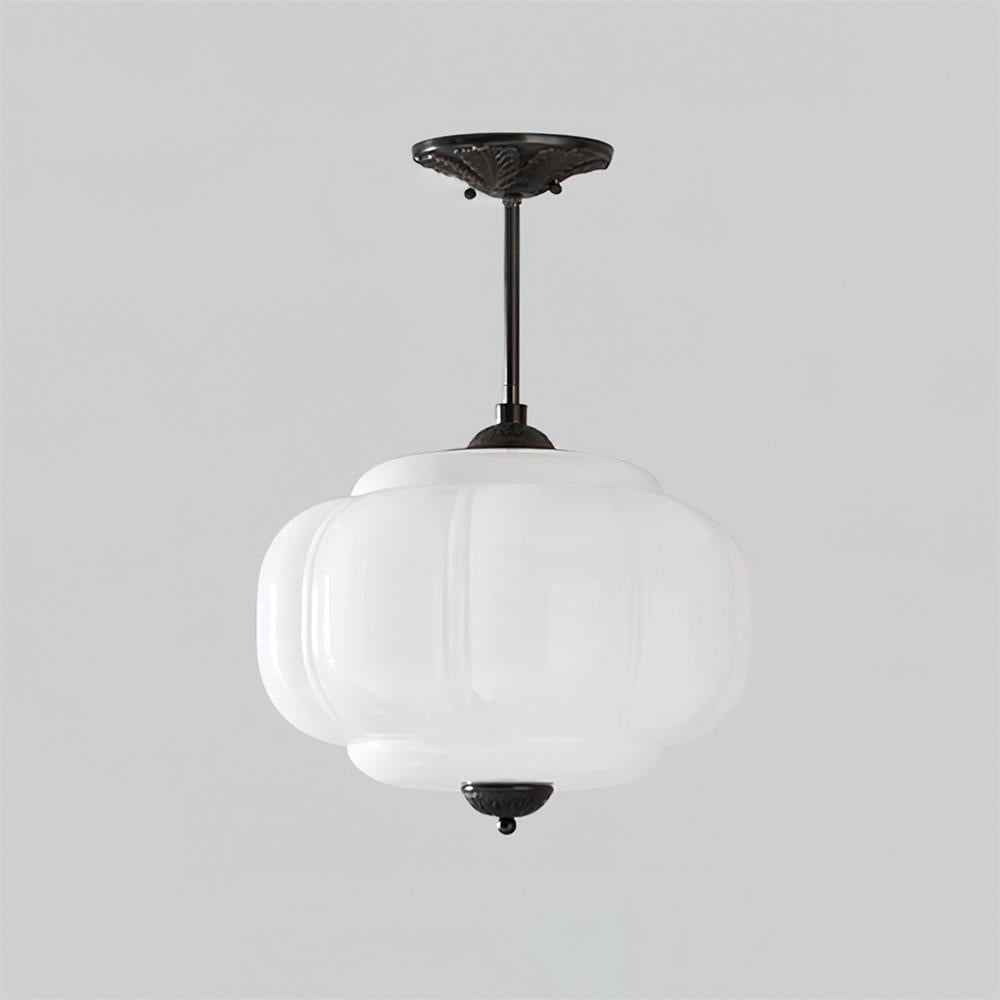 Eldio Green Glass Semi Flush Mount Light - Letslighting