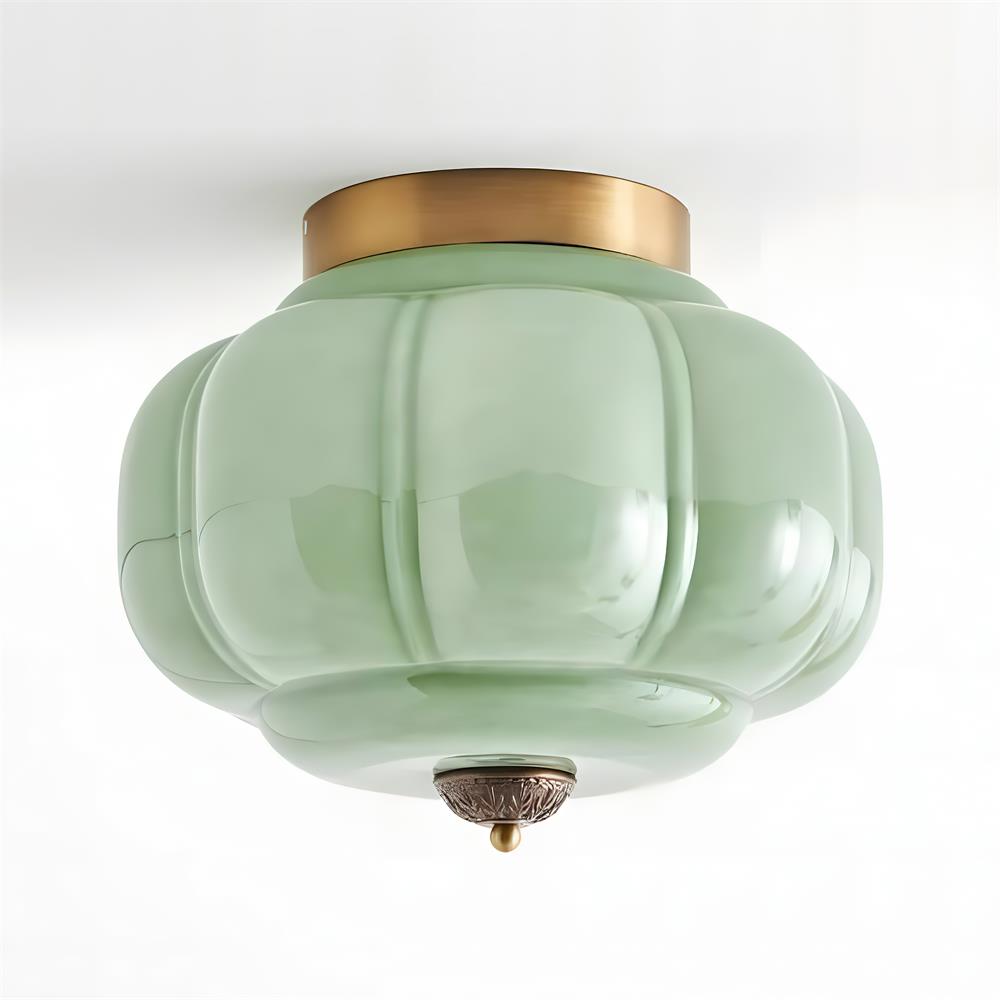 Elyra Green Glass Ceiling Lamp - Letslighting