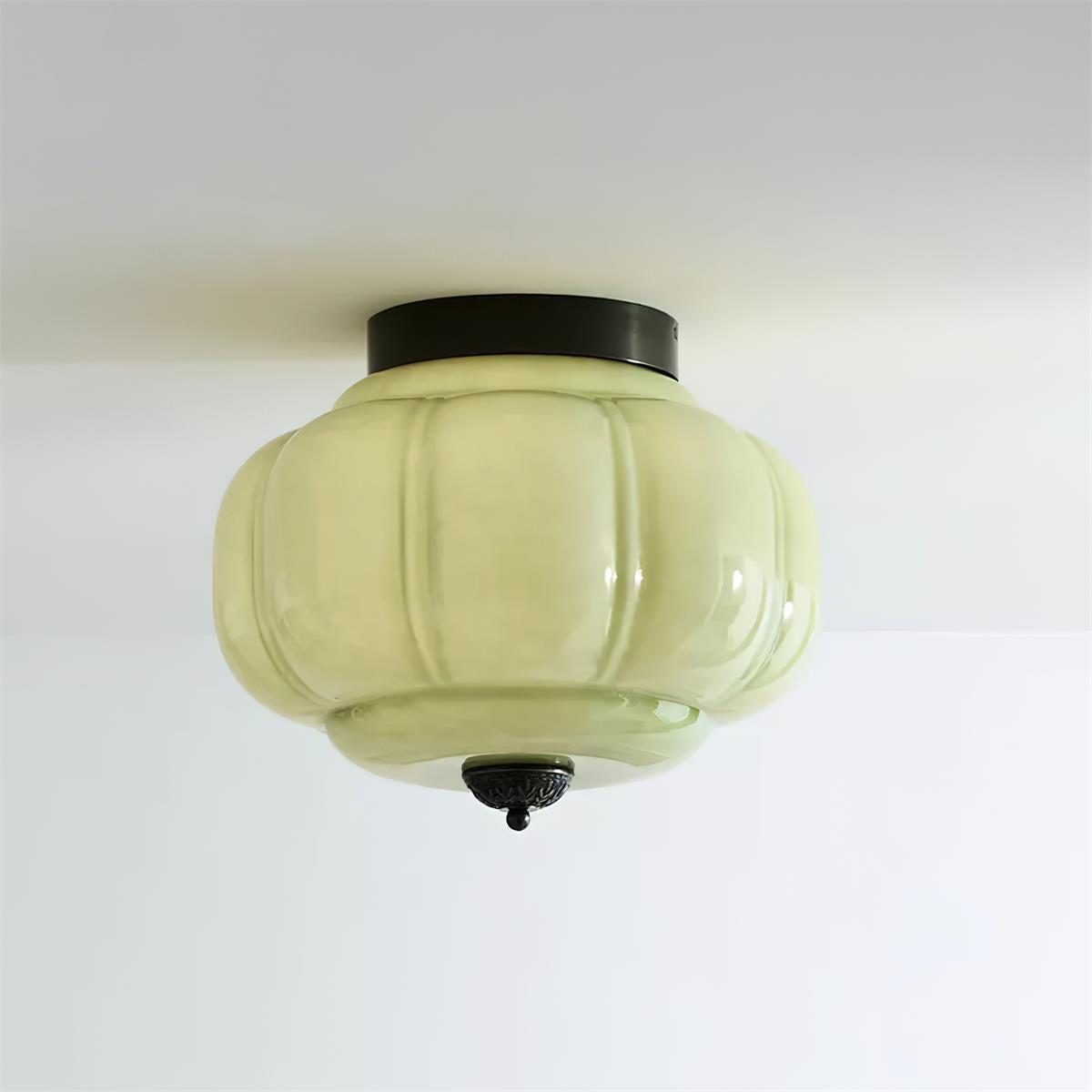 Elyra Green Glass Ceiling Lamp - Letslighting