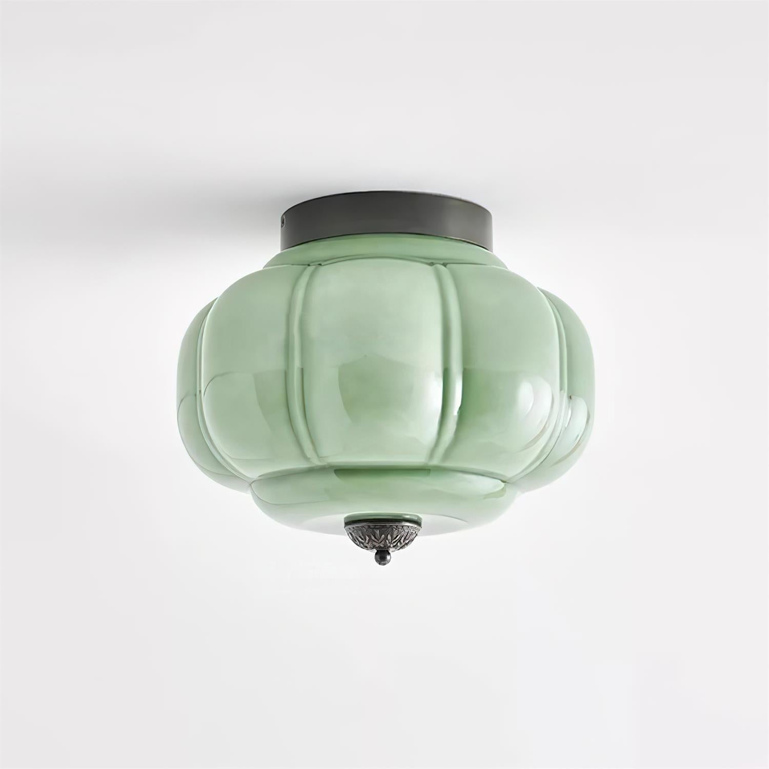 Elyra Green Glass Ceiling Lamp - Letslighting