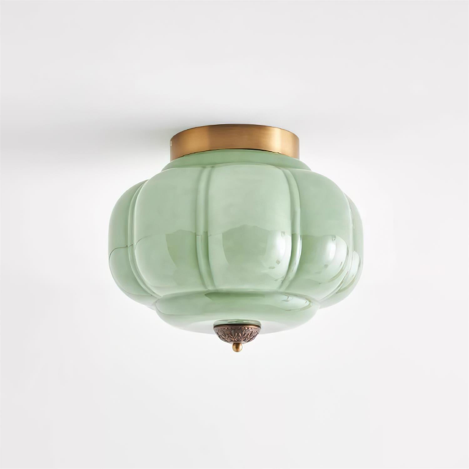 Elyra Green Glass Ceiling Lamp - Letslighting