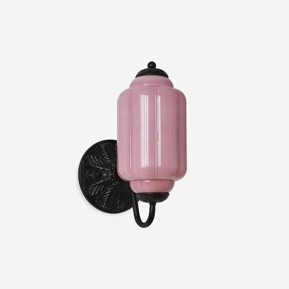 Melvane Vintage Pink Glass Wall Sconce - Letslighting